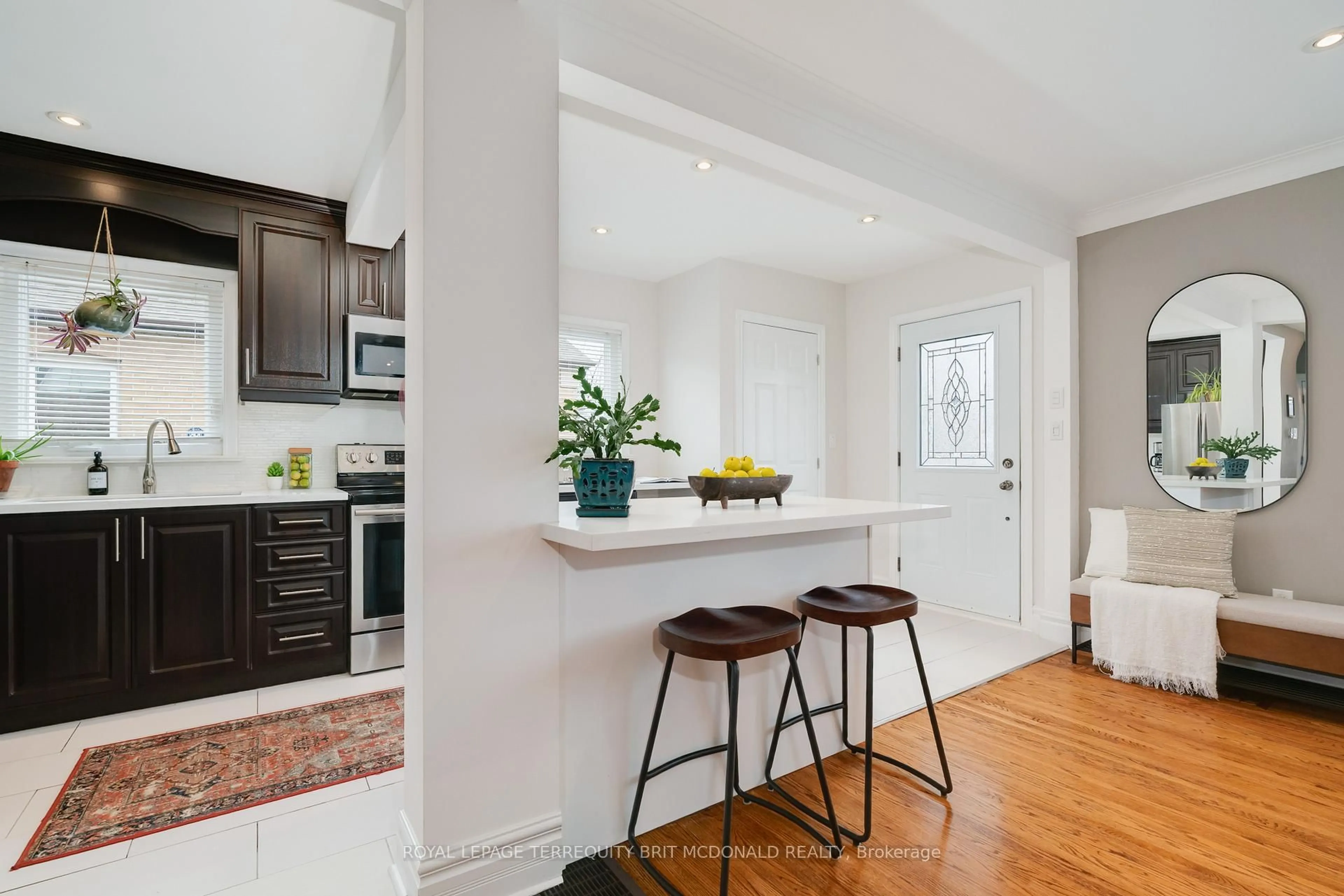 Open concept kitchen, ceramic/tile floor for 24 Boem Ave, Toronto Ontario M1R 3T1