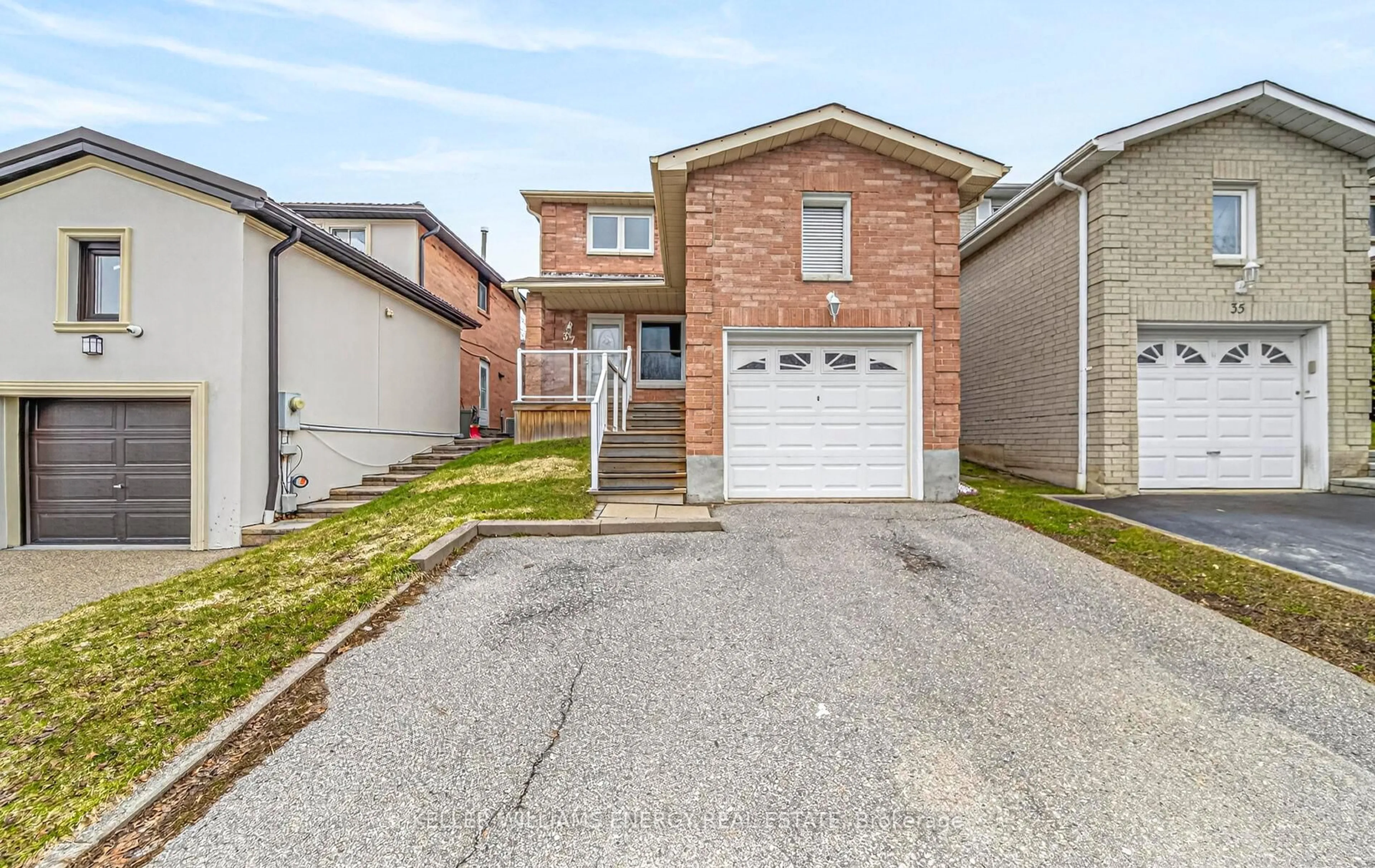 Home with brick exterior material, street for 37 Palmer Dr, Ajax Ontario L1S 5V1