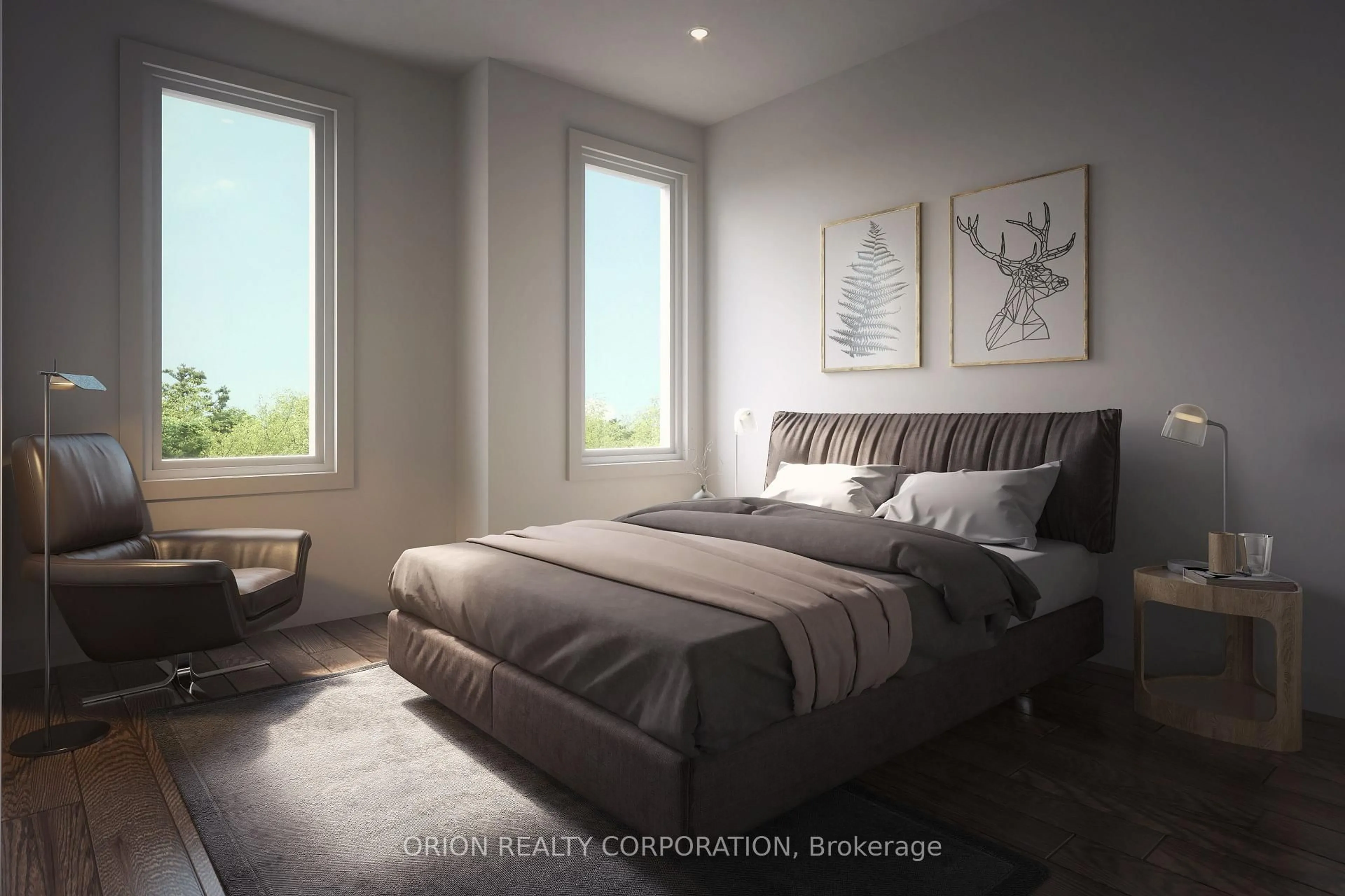 Bedroom with bed, unknown for 521 Rossland Rd #904, Ajax Ontario L1Z 0K8