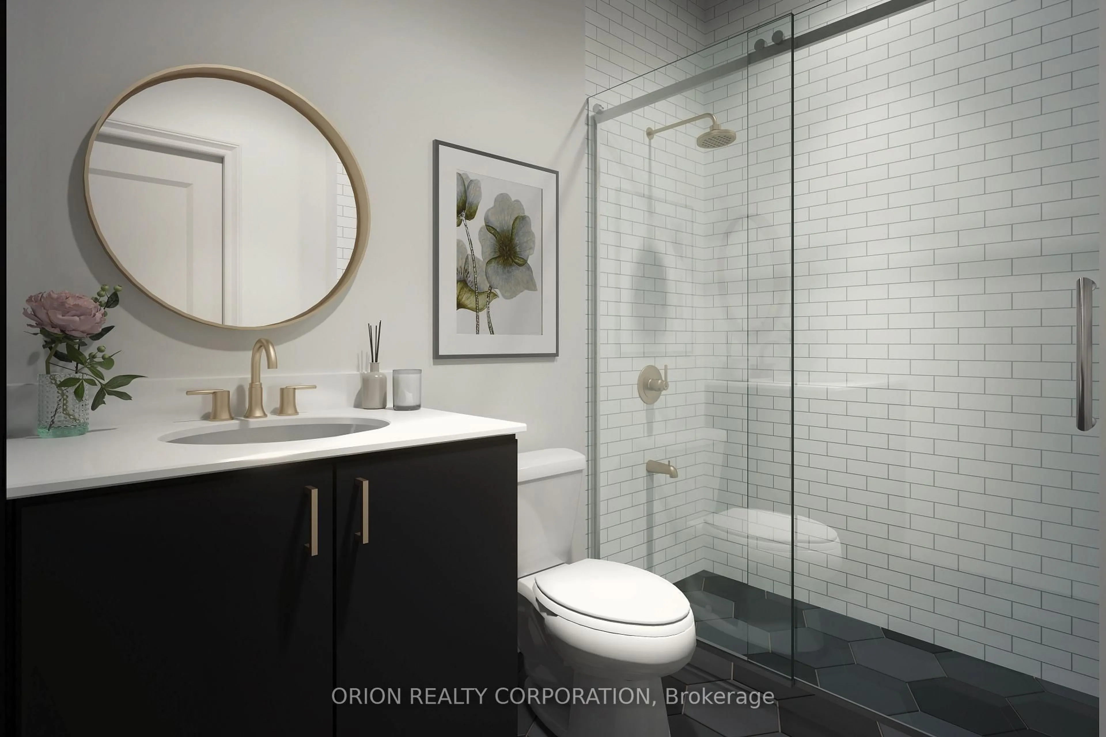 Contemporary bathroom, ceramic/tile floor for 521 Rossland Rd #904, Ajax Ontario L1Z 0K8