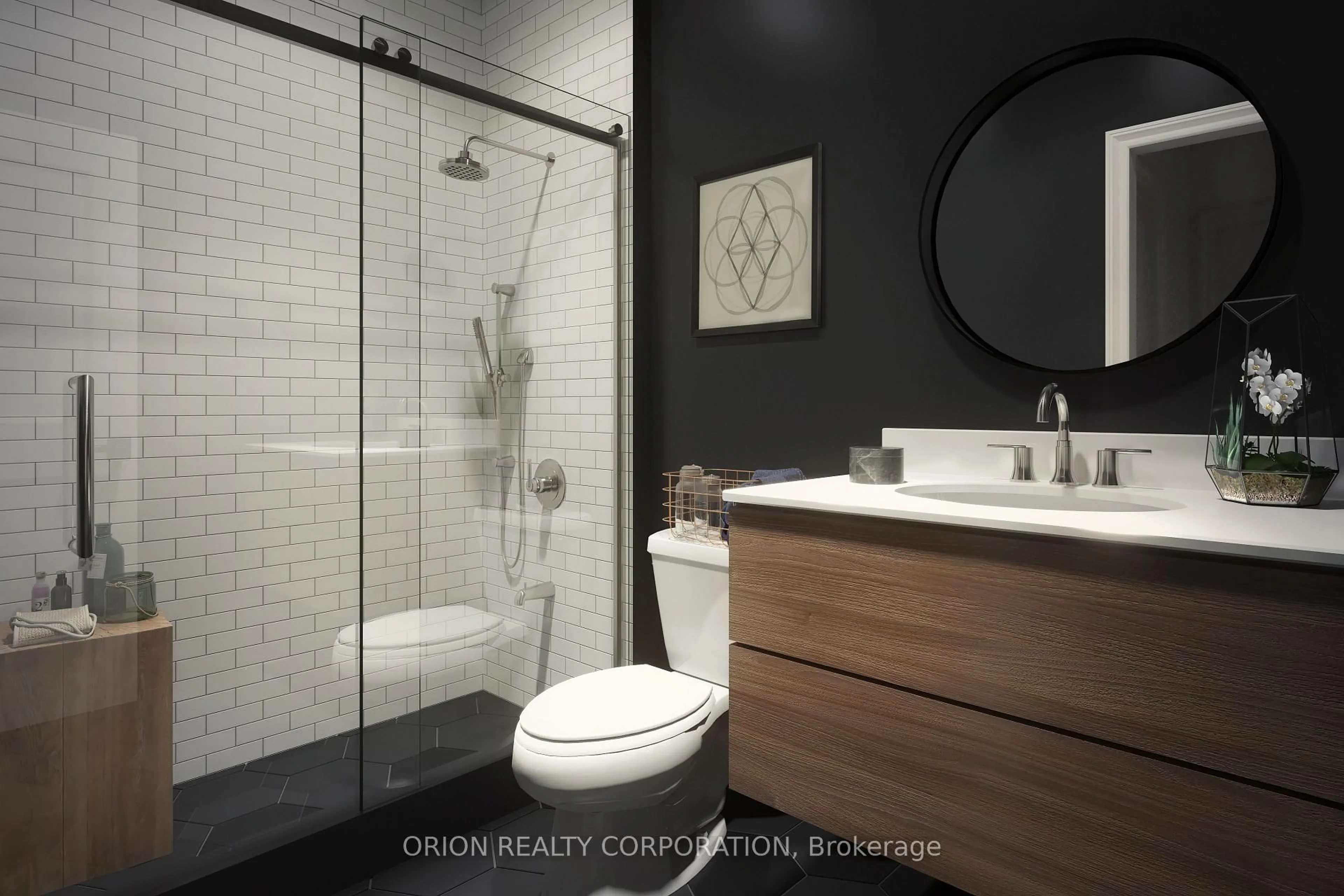 Contemporary bathroom, ceramic/tile floor for 521 Rossland Rd #901, Ajax Ontario L1Z 0K8