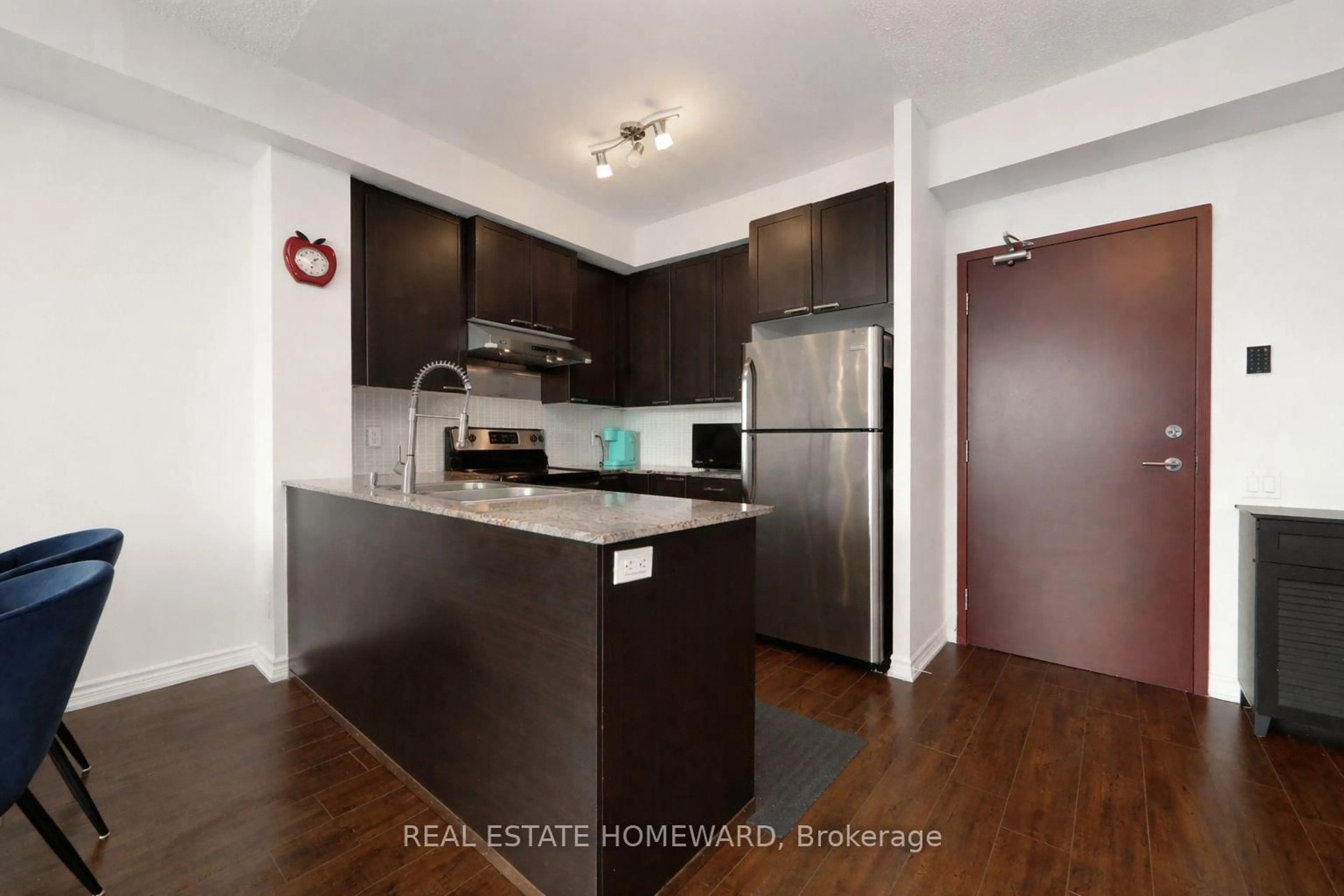 Standard kitchen, wood/laminate floor for 1328 Birchmount Rd #1701, Toronto Ontario M1R 0B6