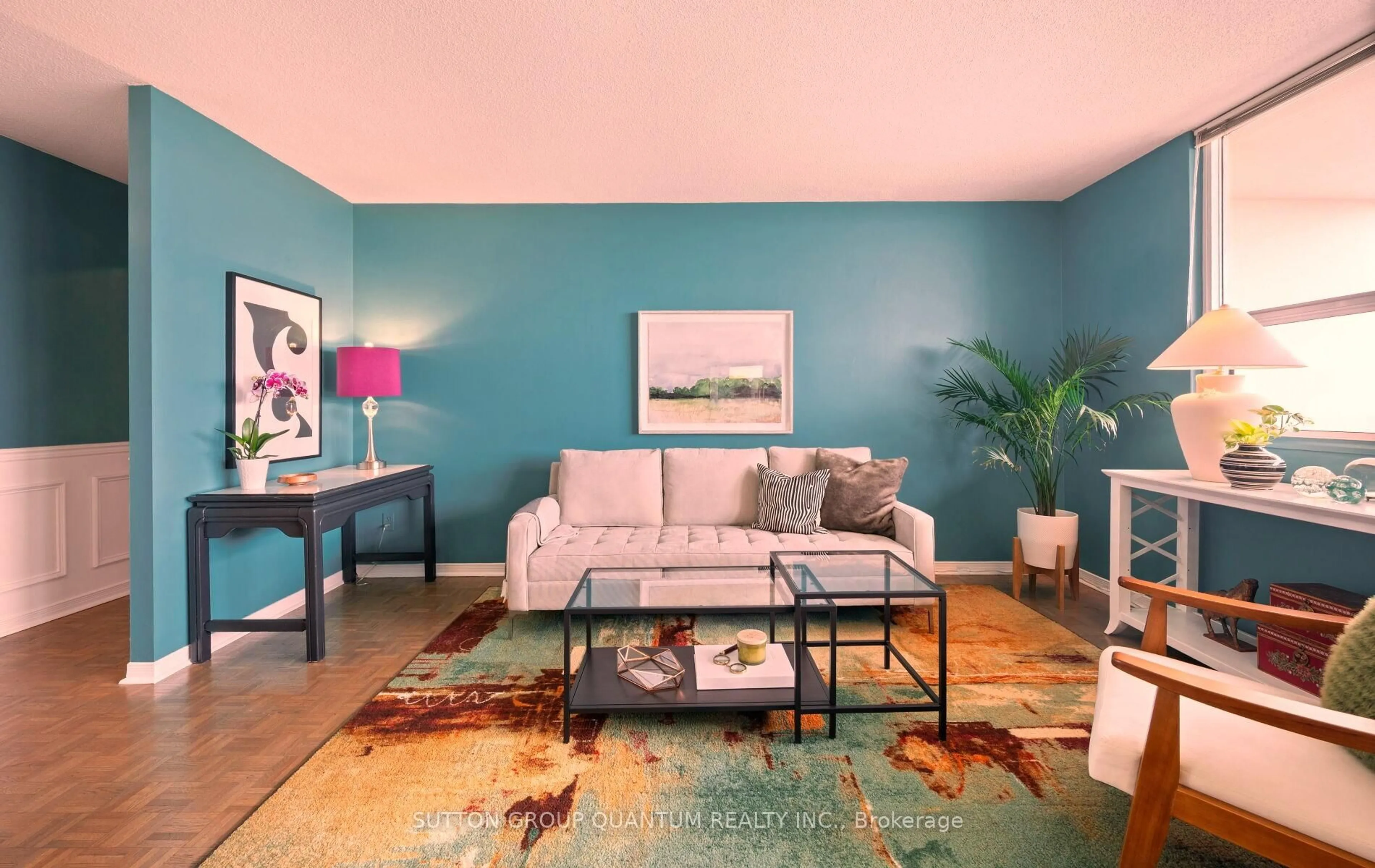 Living room with furniture, unknown for 2550 Pharmacy Ave #1501, Toronto Ontario M1W 1H9