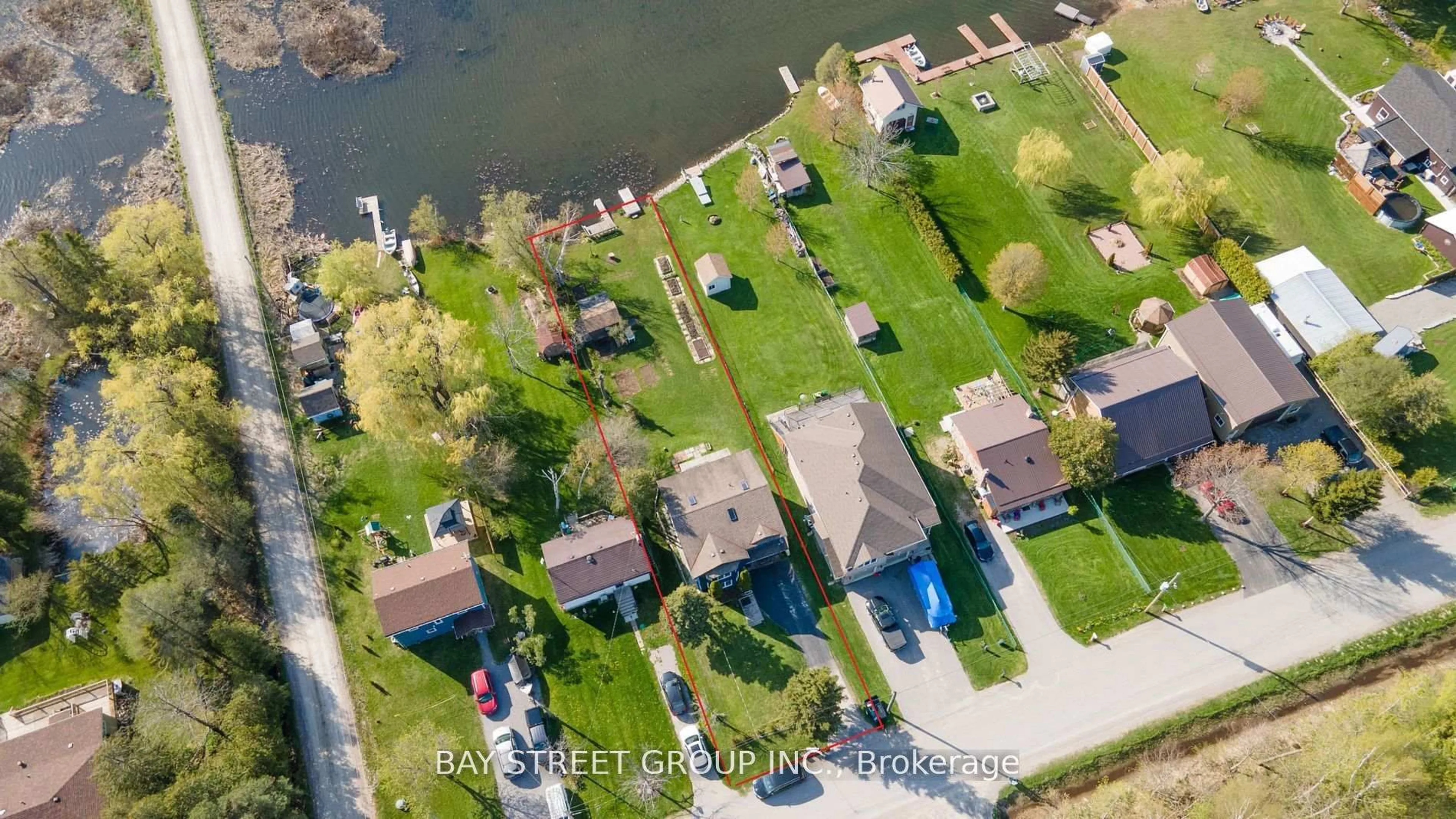 A pic from outside/outdoor area/front of a property/back of a property/a pic from drone, water/lake/river/ocean view for 568 View Lake Rd, Scugog Ontario L0B 1K0