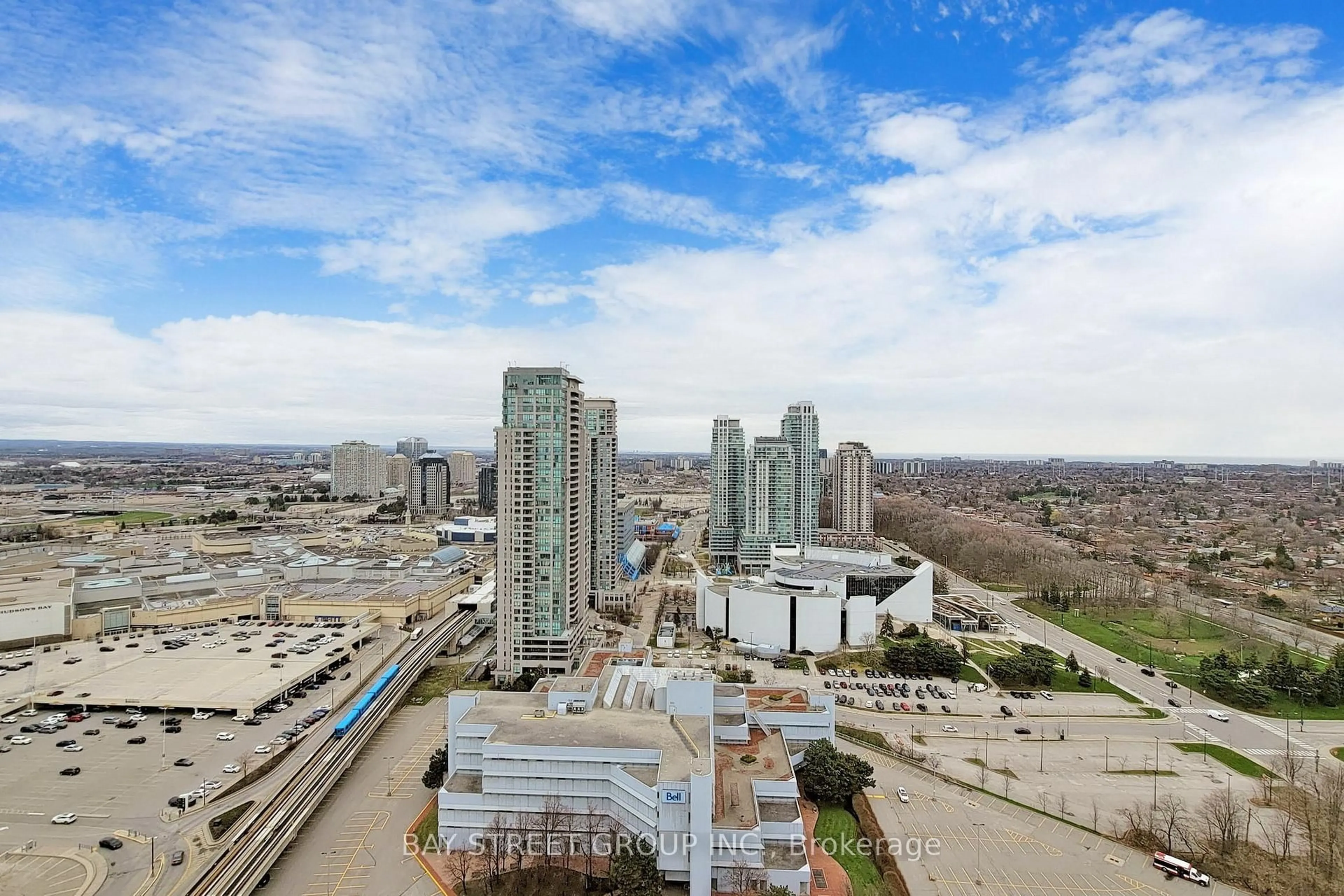 A pic from outside/outdoor area/front of a property/back of a property/a pic from drone, city buildings view from balcony for 83 Borough Dr #3010, Toronto Ontario M1P 5E4
