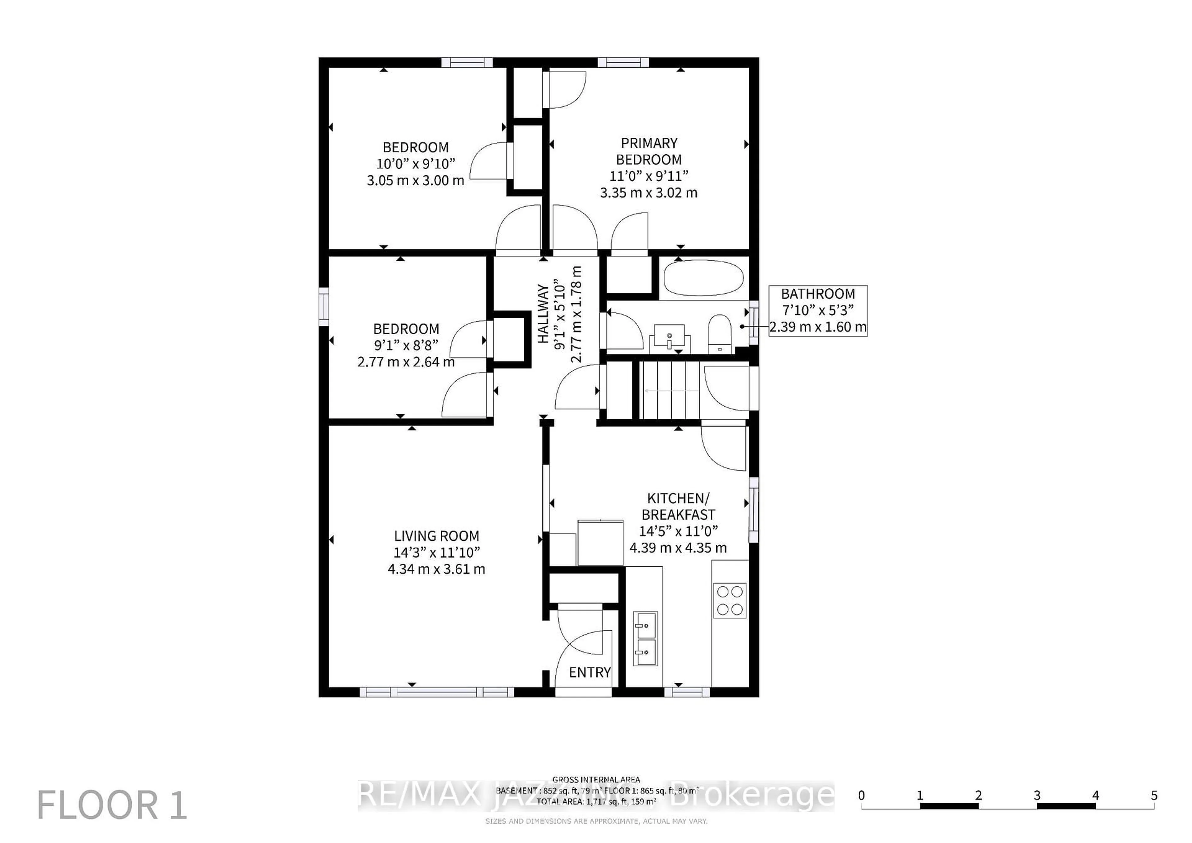 Floor plan for 254 Wilson Rd, Oshawa Ontario L1H 6C3