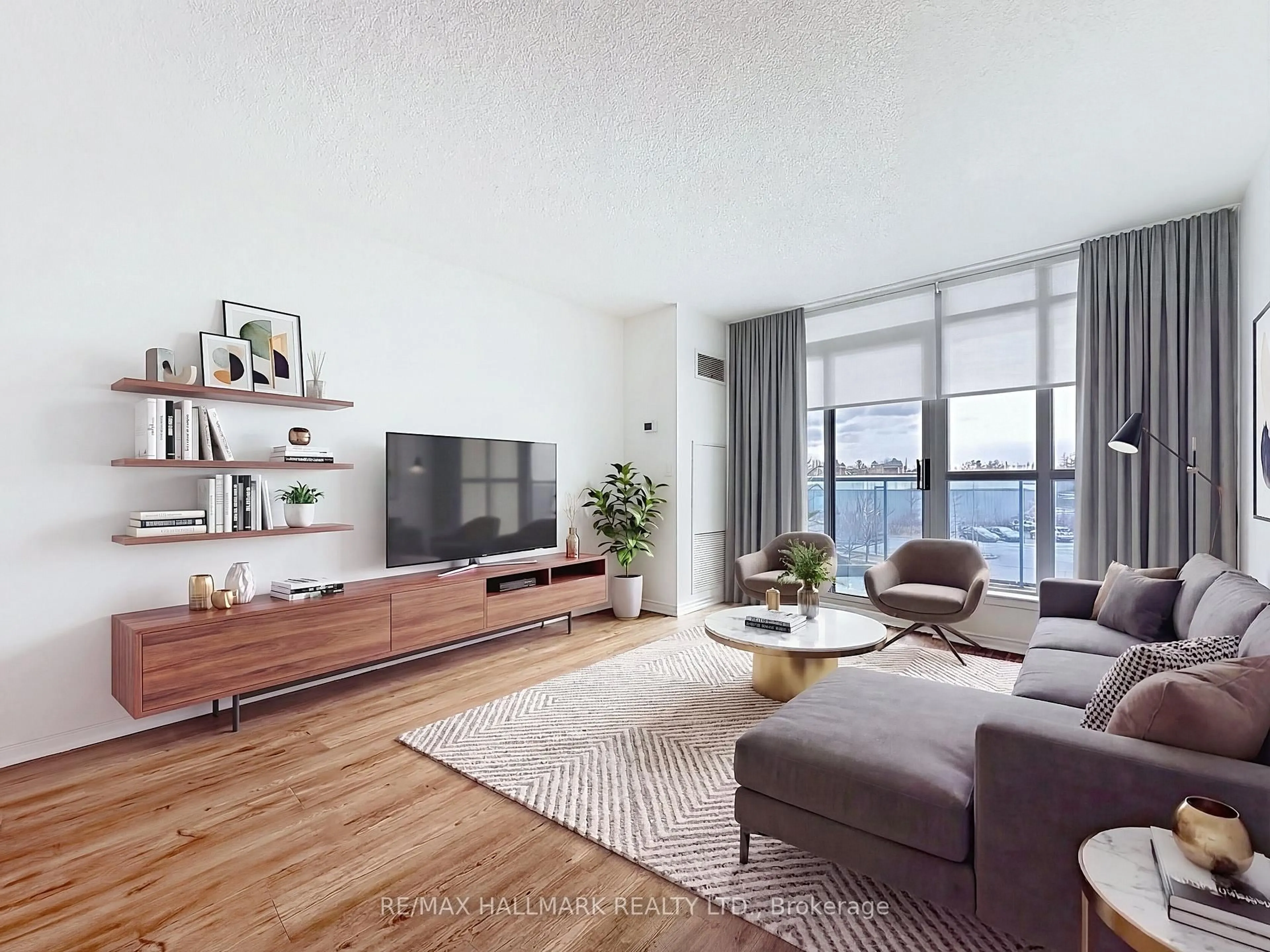 Living room with furniture, unknown for 340 Watson St #208, Whitby Ontario L1N 9G1