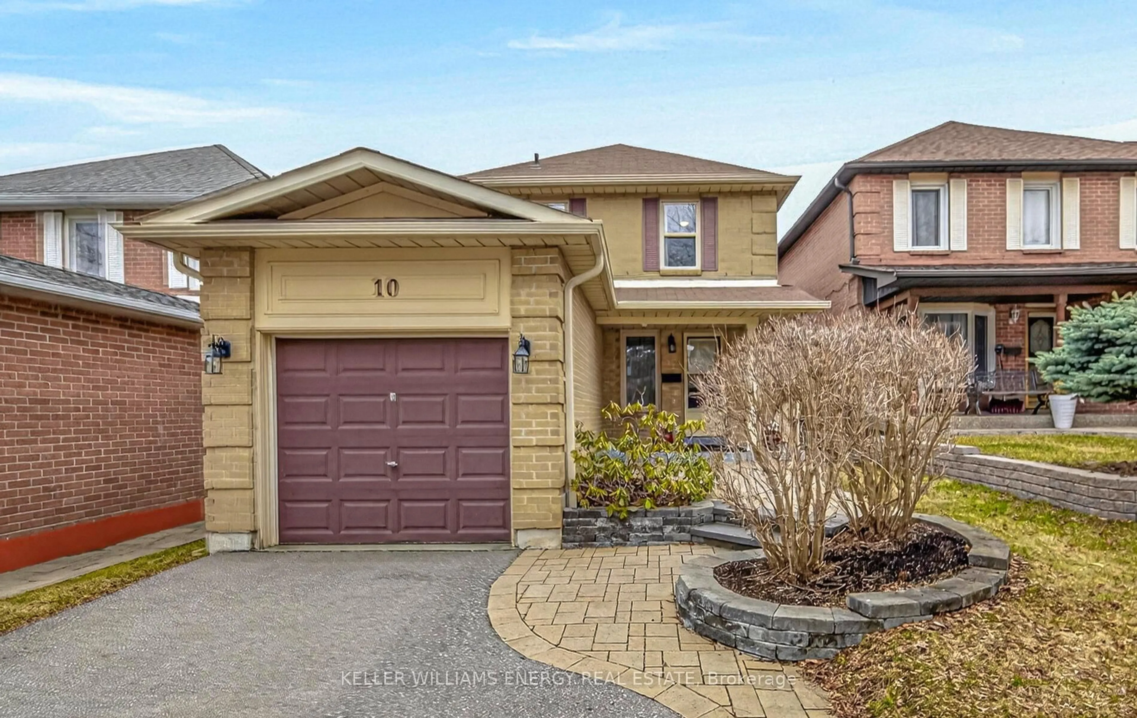 Home with brick exterior material, street for 10 Ducatel Cres, Ajax Ontario L1T 3B8