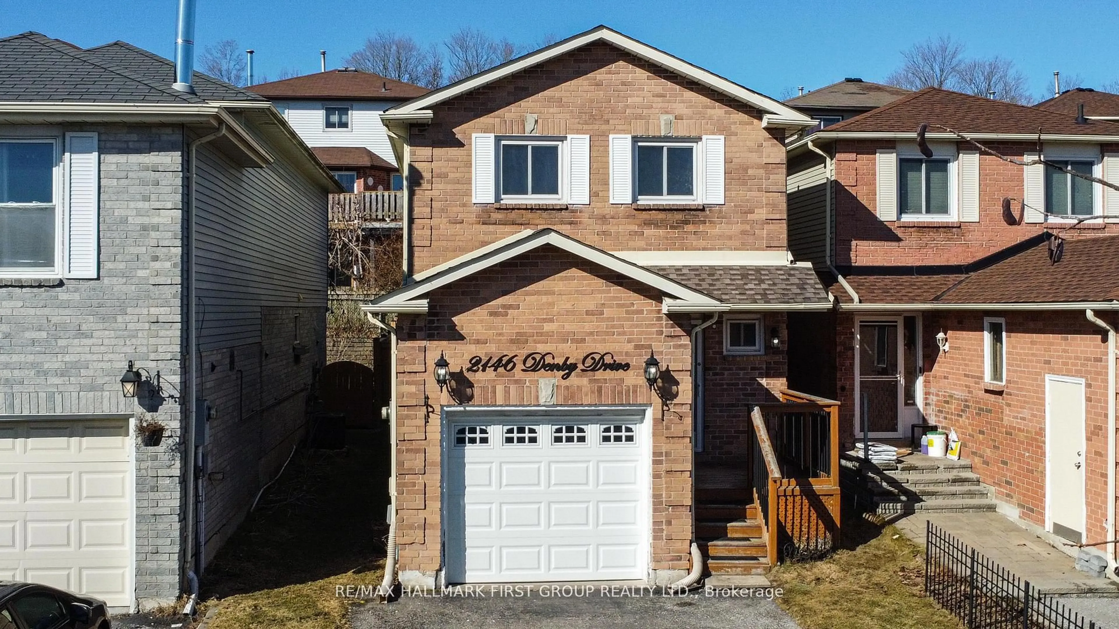 Home with brick exterior material, street for 2146 Denby Dr, Pickering Ontario L1X 1Z2