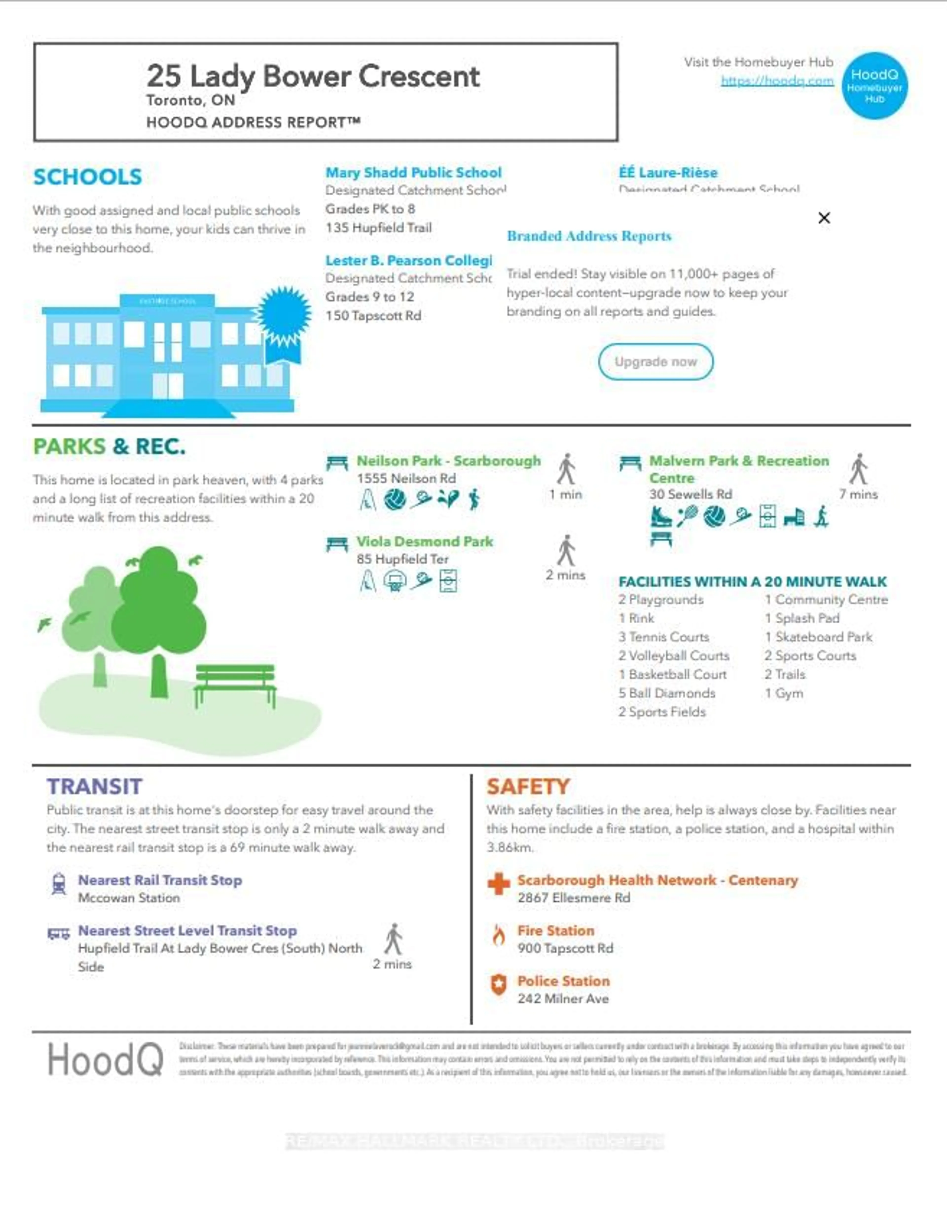 Floor plan for 25 Lady Bower Cres, Toronto Ontario M1B 4R3