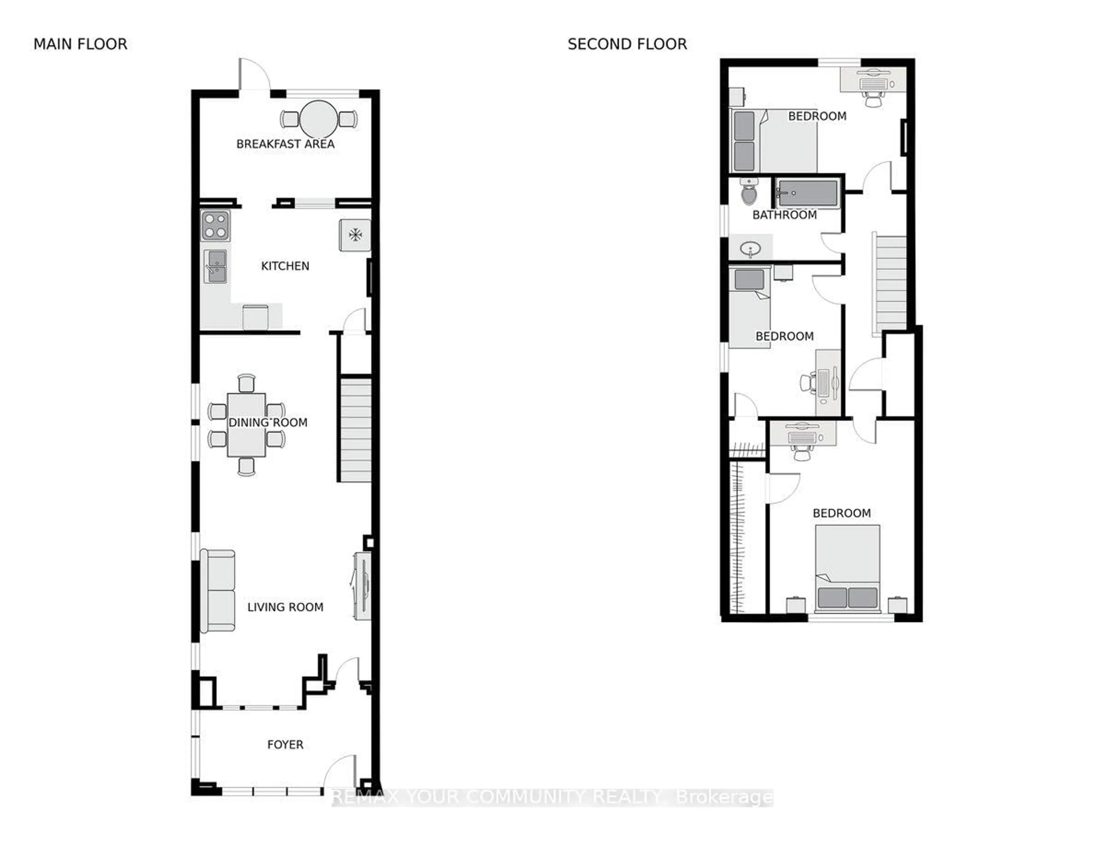 Floor plan for 917 Broadview Ave, Toronto Ontario M4K 2R2