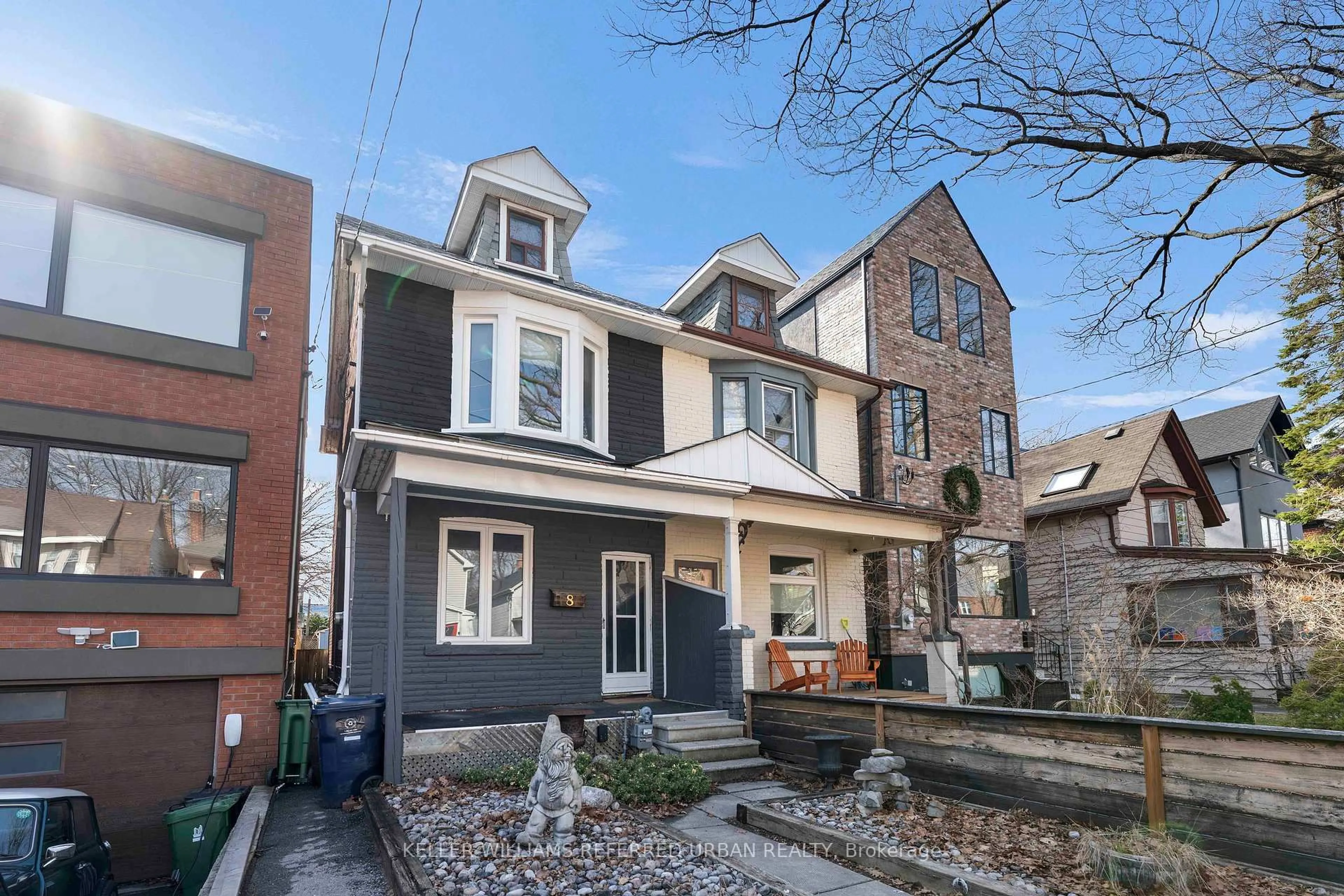 Home with brick exterior material, street for 8 Woodlee Rd, Toronto Ontario M4E 2R1