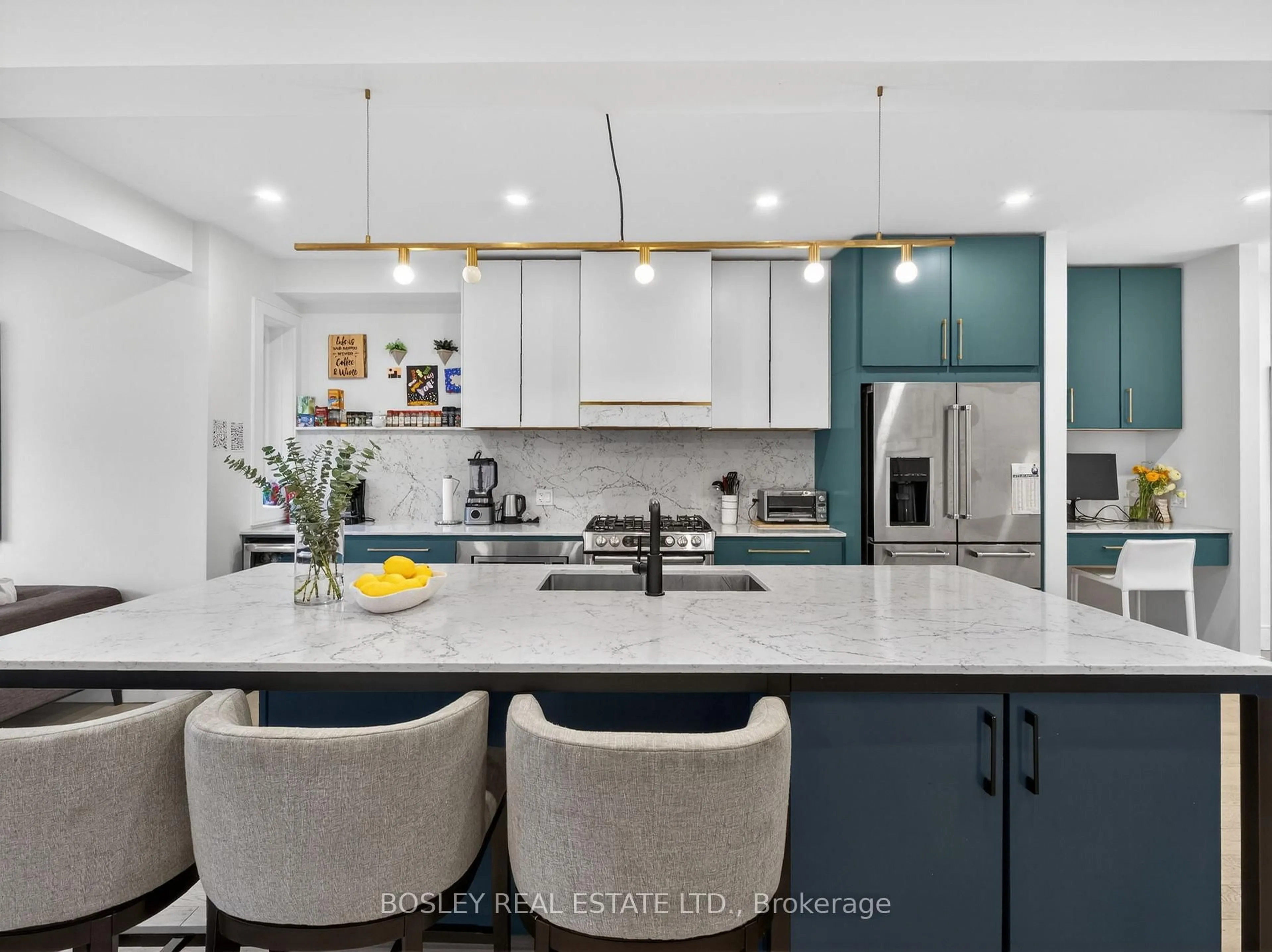 Open concept kitchen, ceramic/tile floor for 14 Coady Ave, Toronto Ontario M4M 2Y8