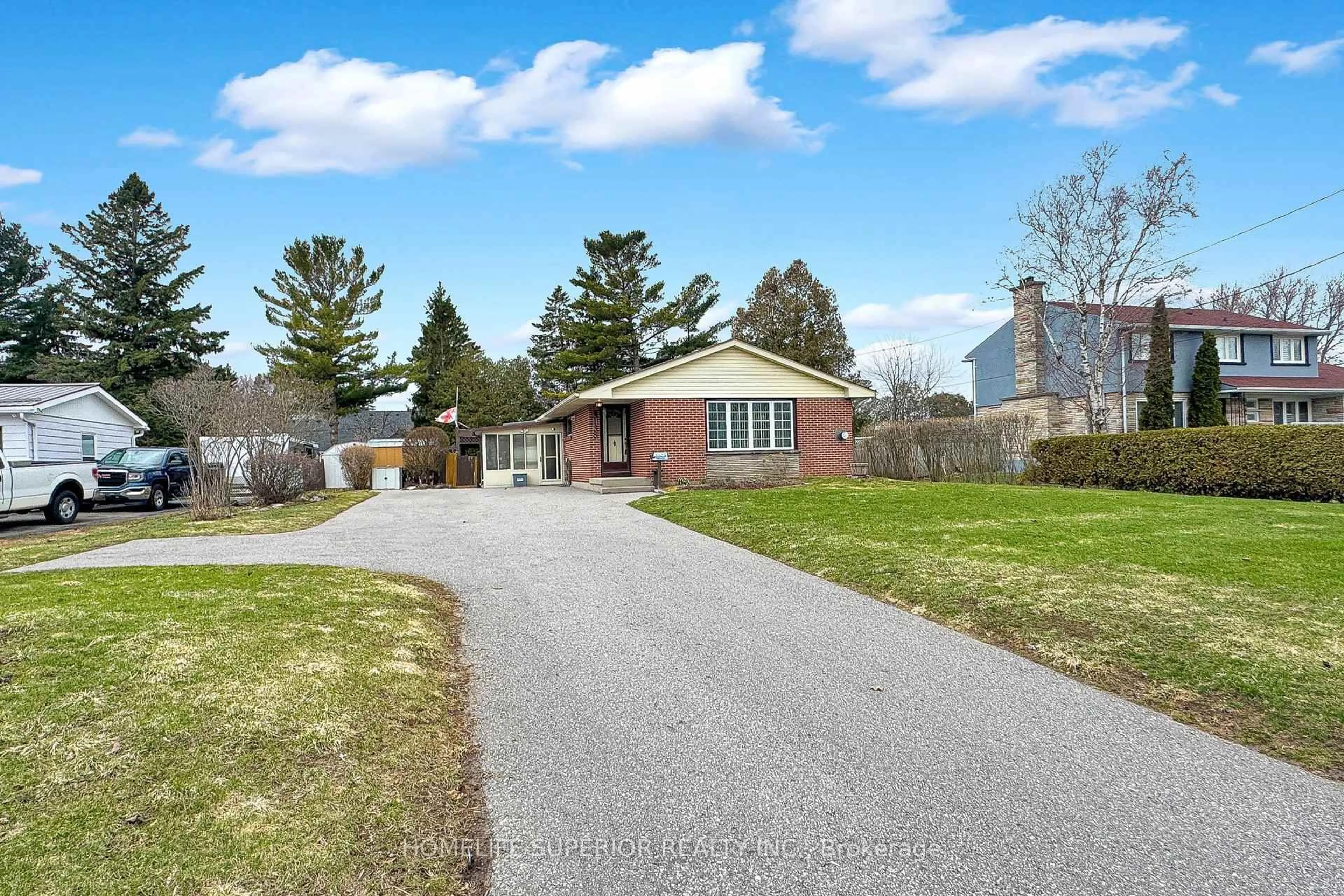 Home with brick exterior material, street for 3138 Courtice Rd, Clarington Ontario L1E 2H8