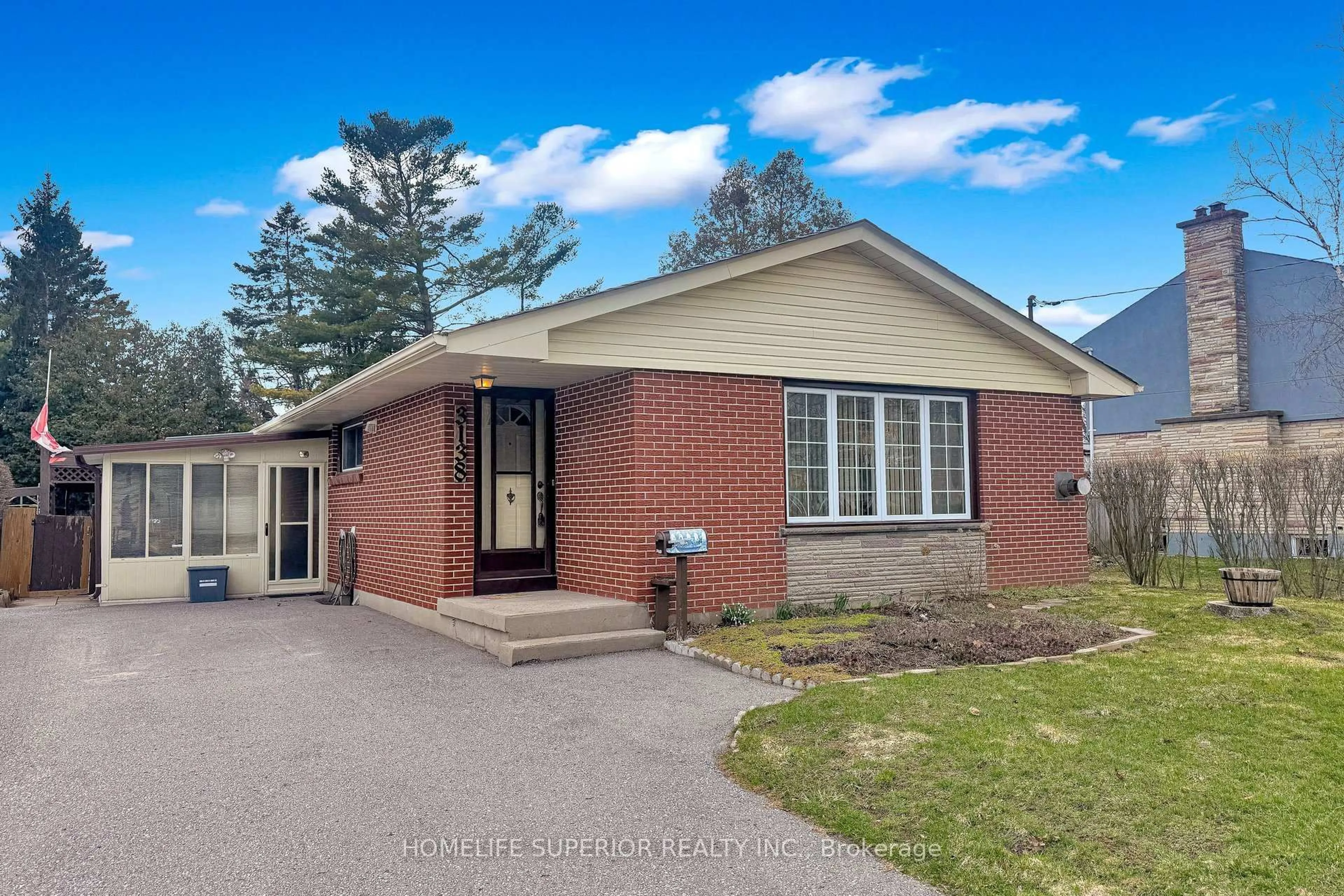 Home with brick exterior material, street for 3138 Courtice Rd, Clarington Ontario L1E 2H8
