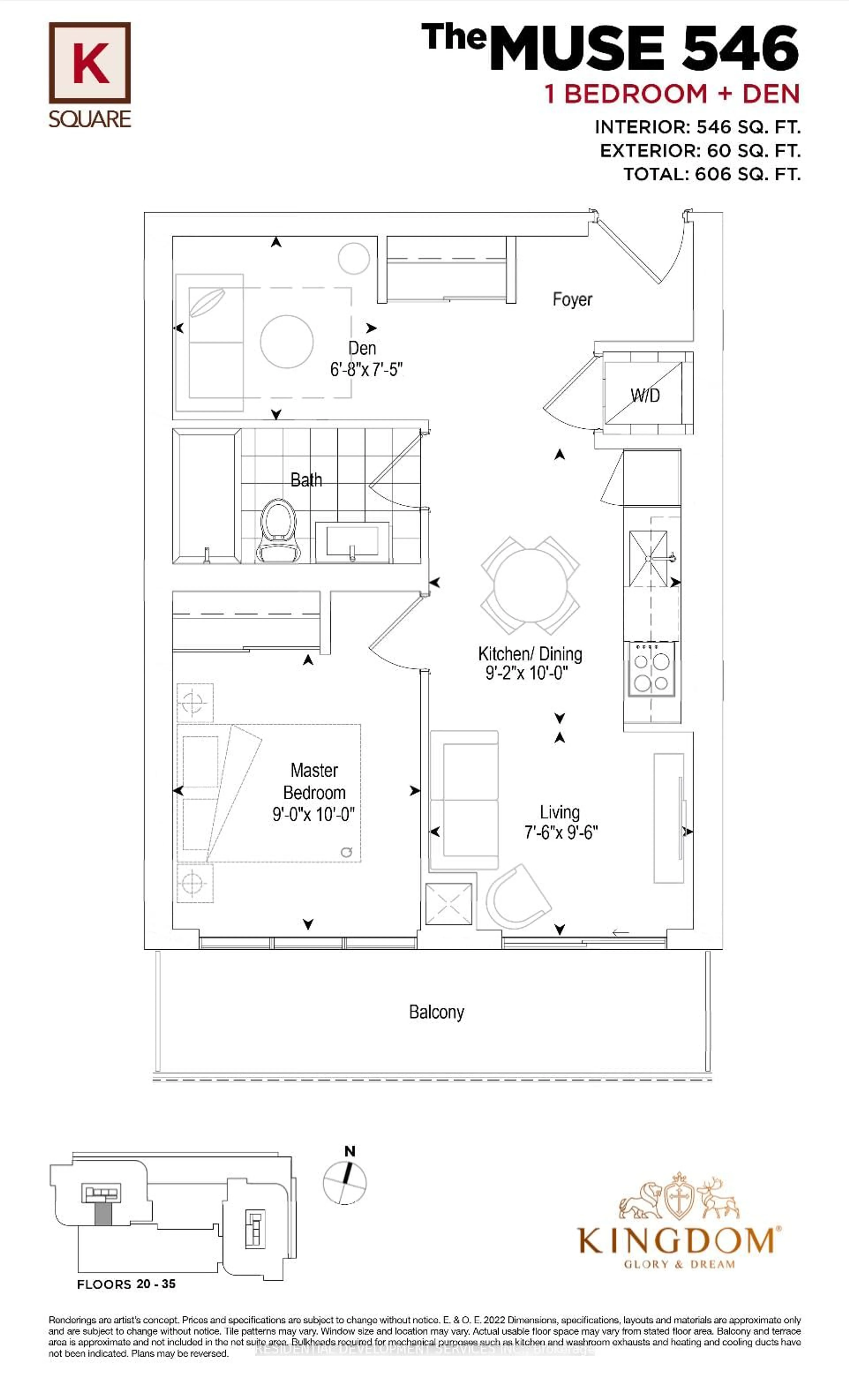 Floor plan for 2031 Kennedy Rd #3126, Toronto Ontario M1T 0B8