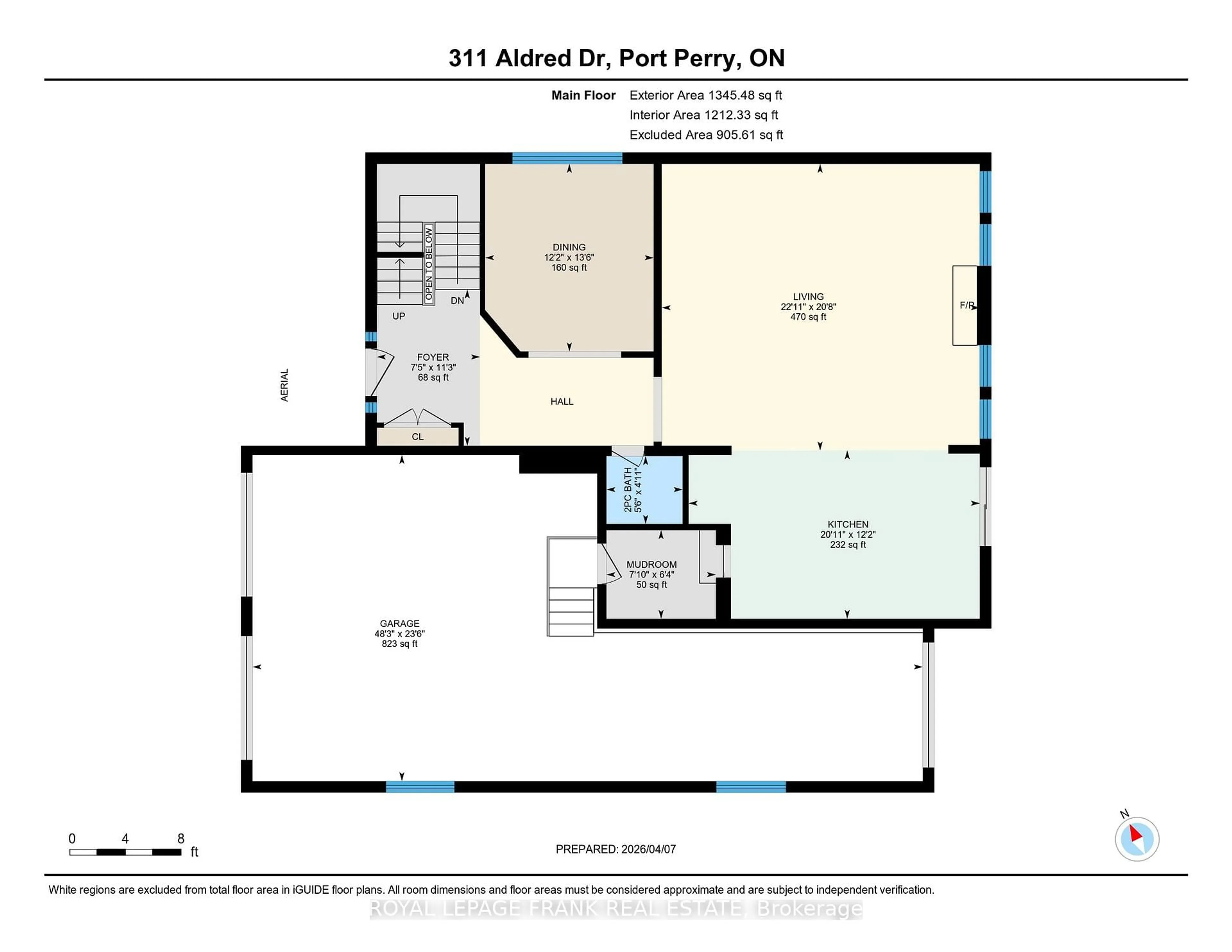 Floor plan for 311 Aldred Dr, Scugog Ontario L9L 1B6
