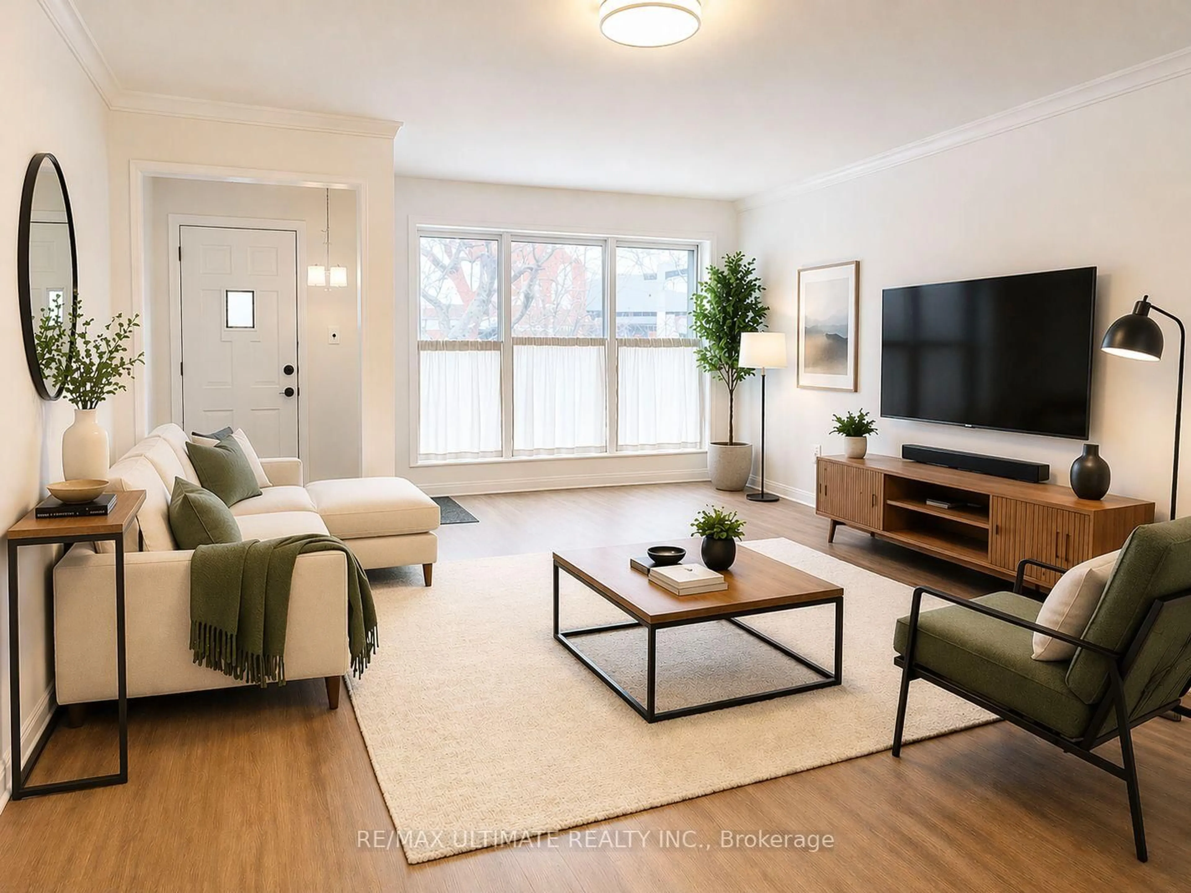 Living room with furniture, unknown for 103 Wiley Ave, Toronto Ontario M4J 3W5