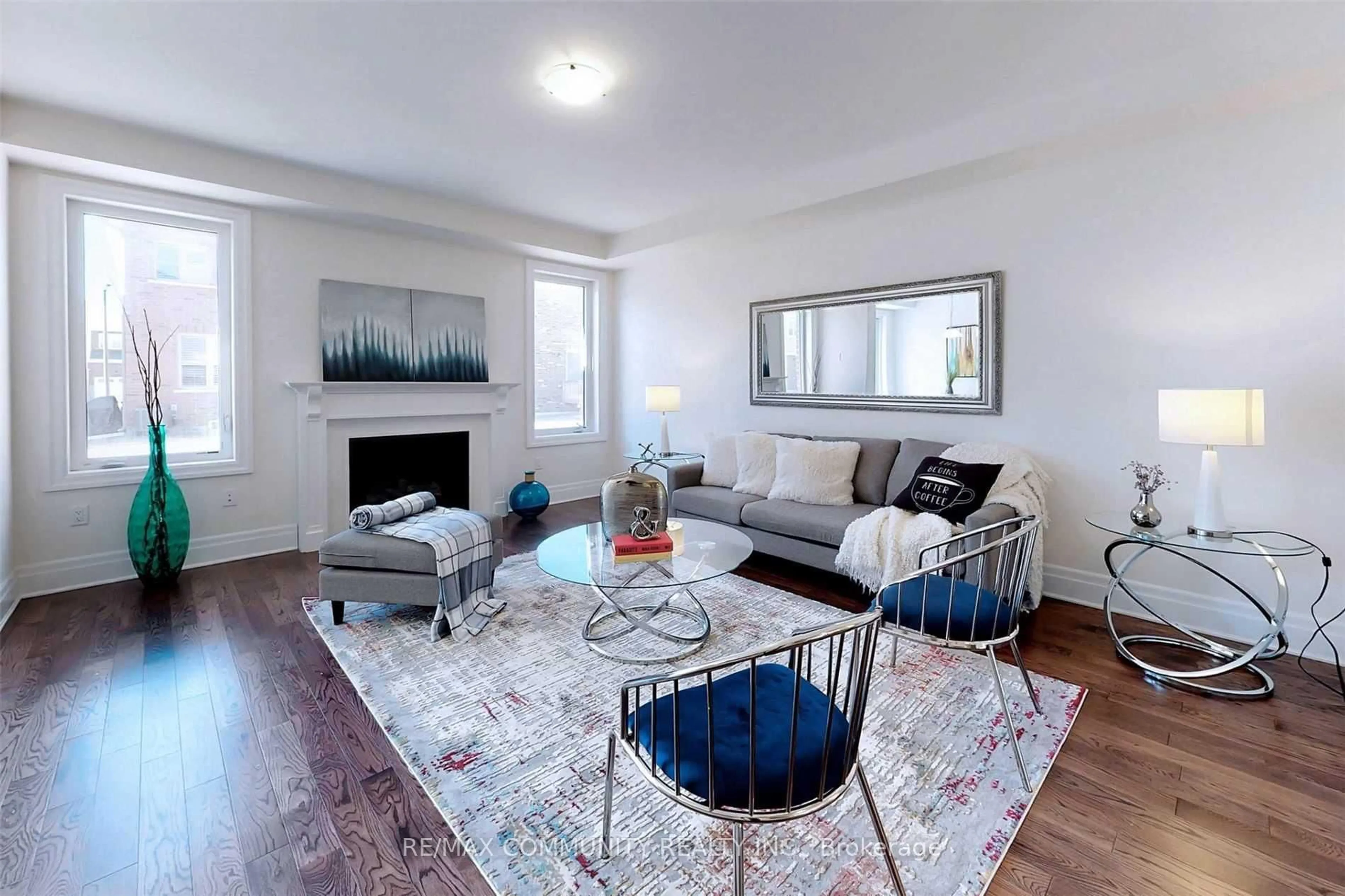 Living room with furniture, wood/laminate floor for 190 Westfield Dr, Whitby Ontario L1P 0G2