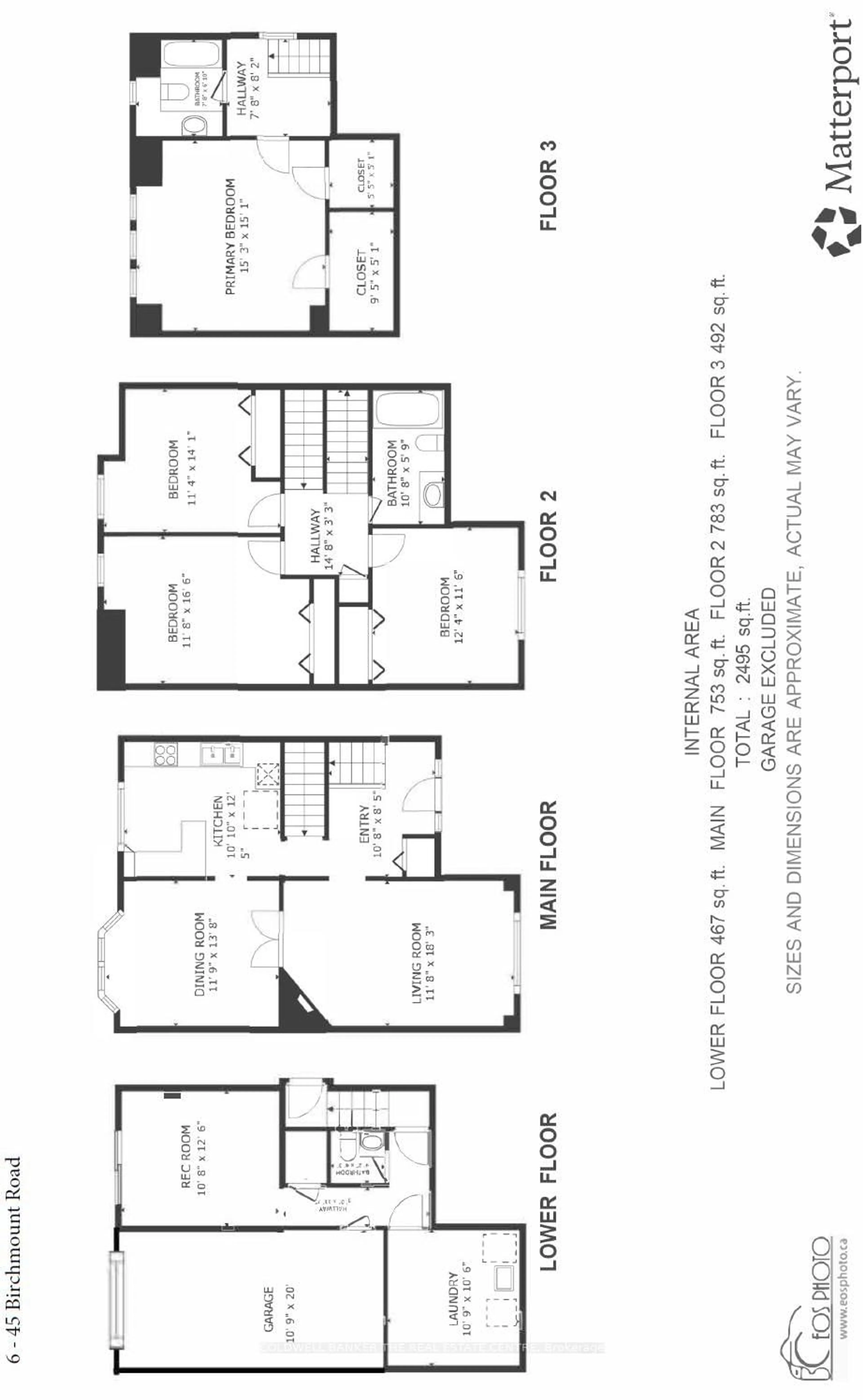 Floor plan for 45 Birchmount Rd #6, Toronto Ontario M1N 3J5