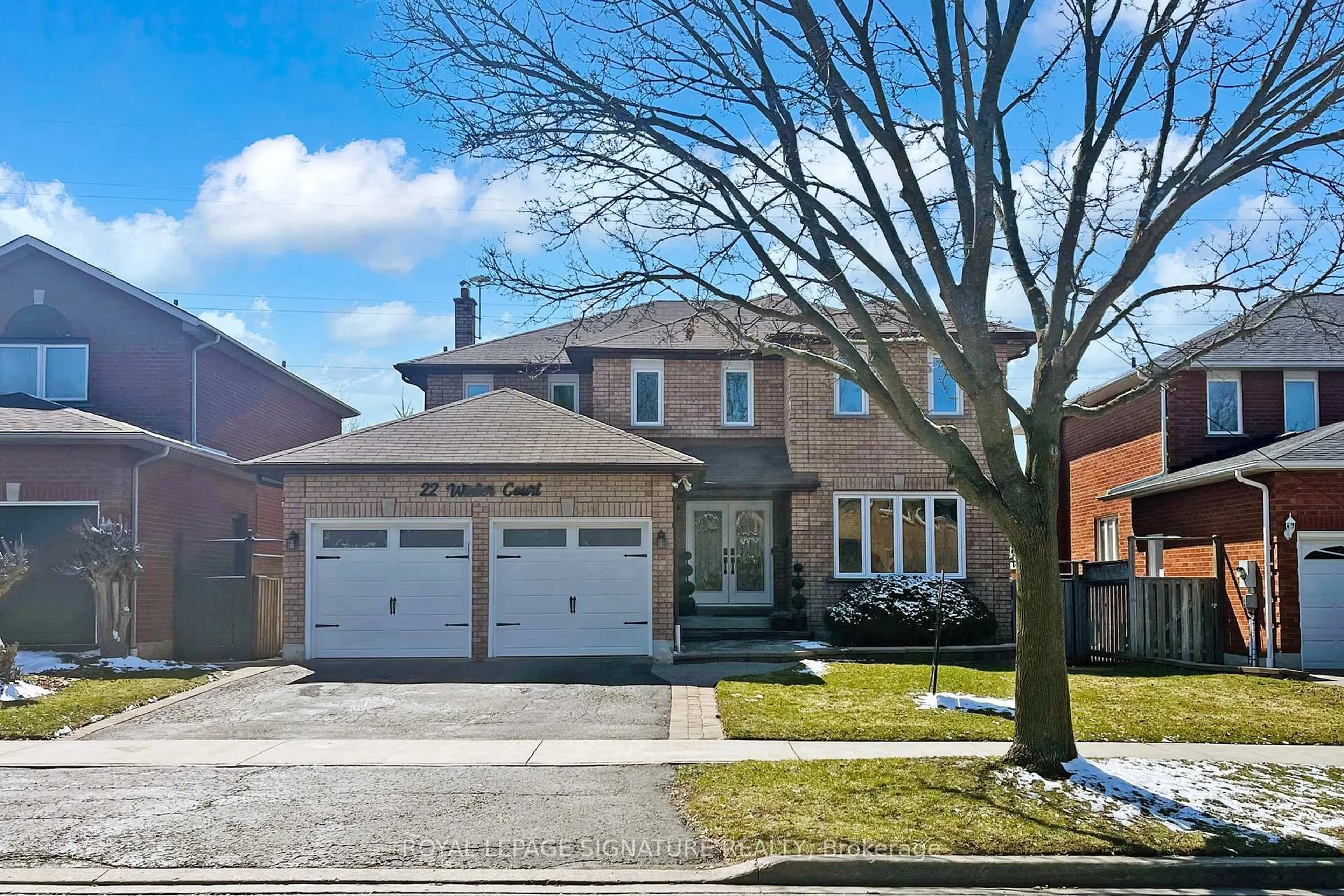 Home with brick exterior material, street for 22 Winter Crt, Whitby Ontario L1N 8Y2