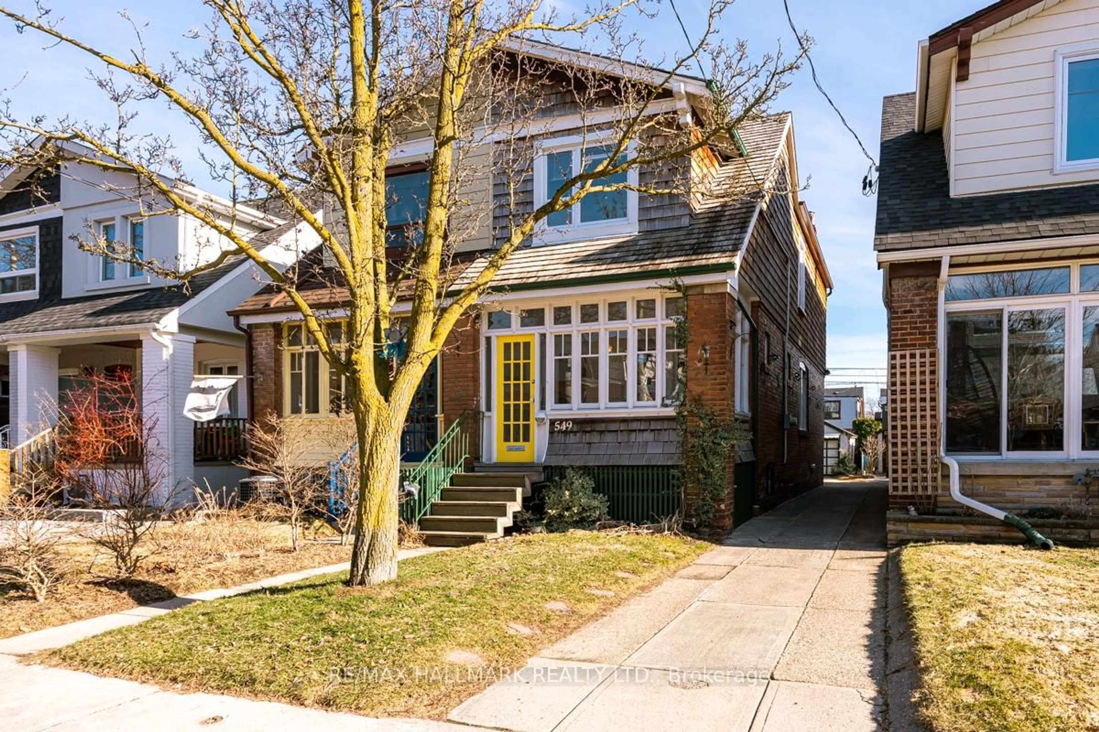 Home with brick exterior material, street for 549 Milverton Blvd, Toronto Ontario M4C 1X6