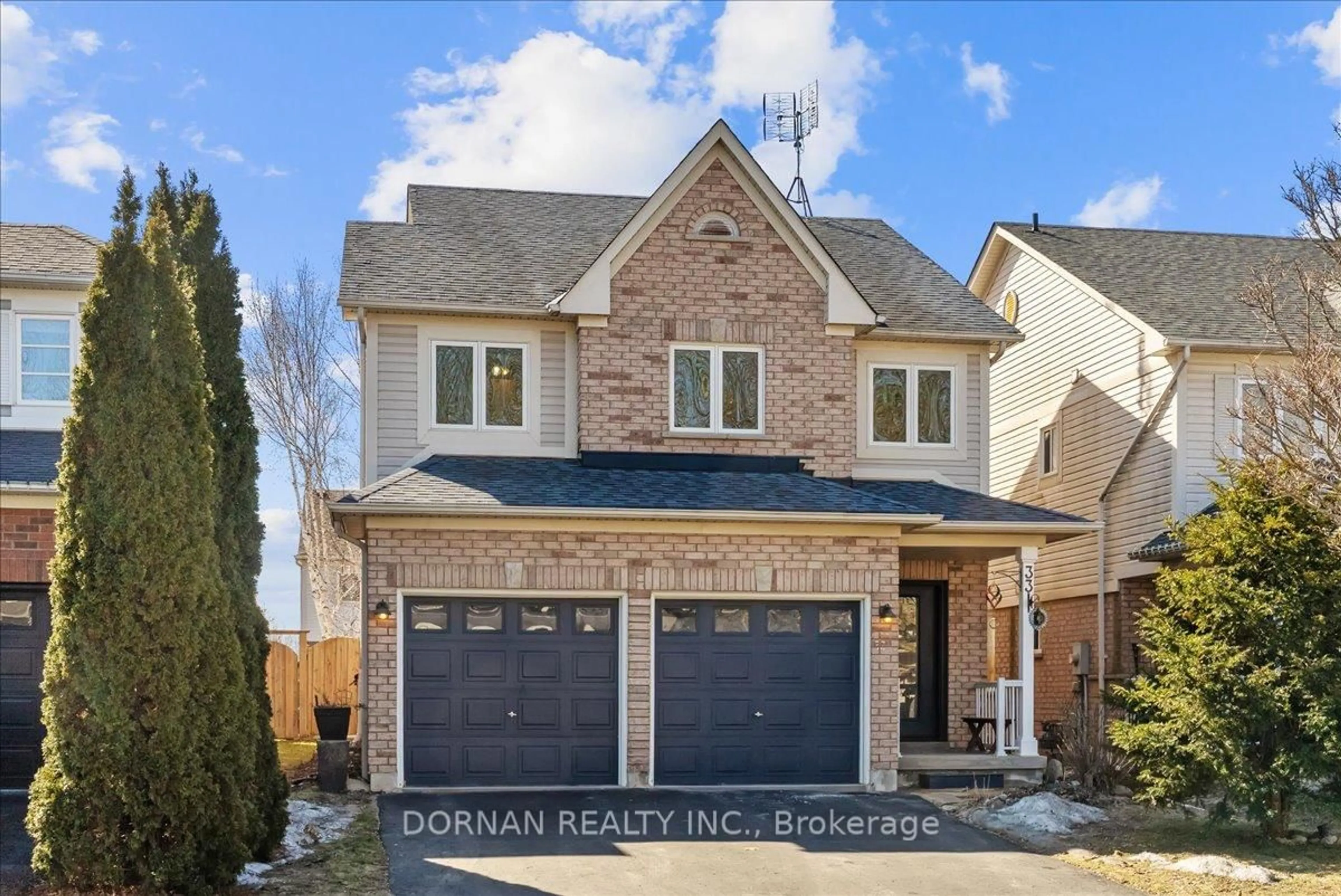 Home with brick exterior material, street for 33 Solmar Ave, Whitby Ontario L1R 2Z6
