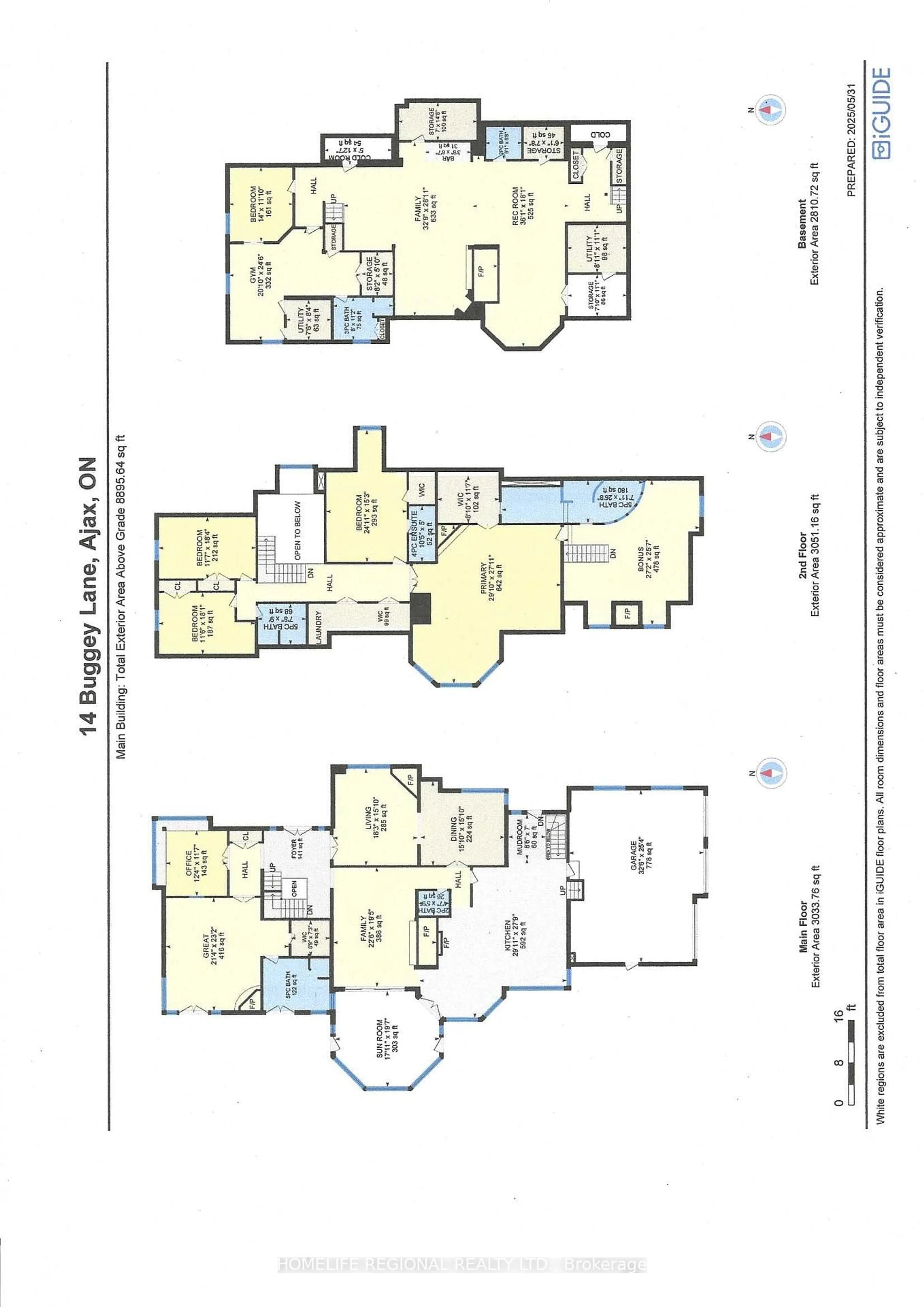 Floor plan for 14 Buggey Lane, Ajax Ontario L1Z 1X4