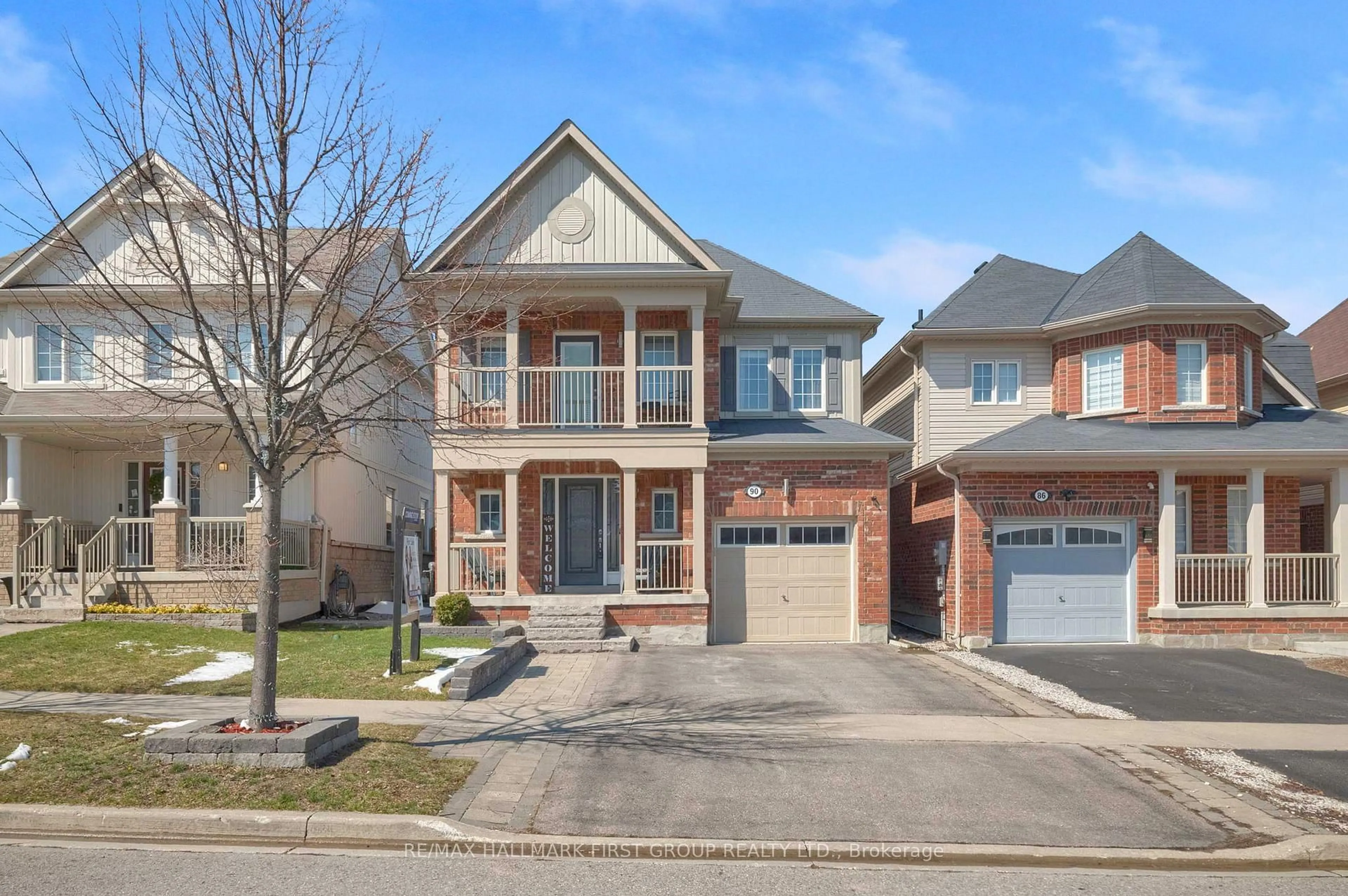 Home with brick exterior material, street for 90 Sidney Rundle Ave, Clarington Ontario L1C 0N9