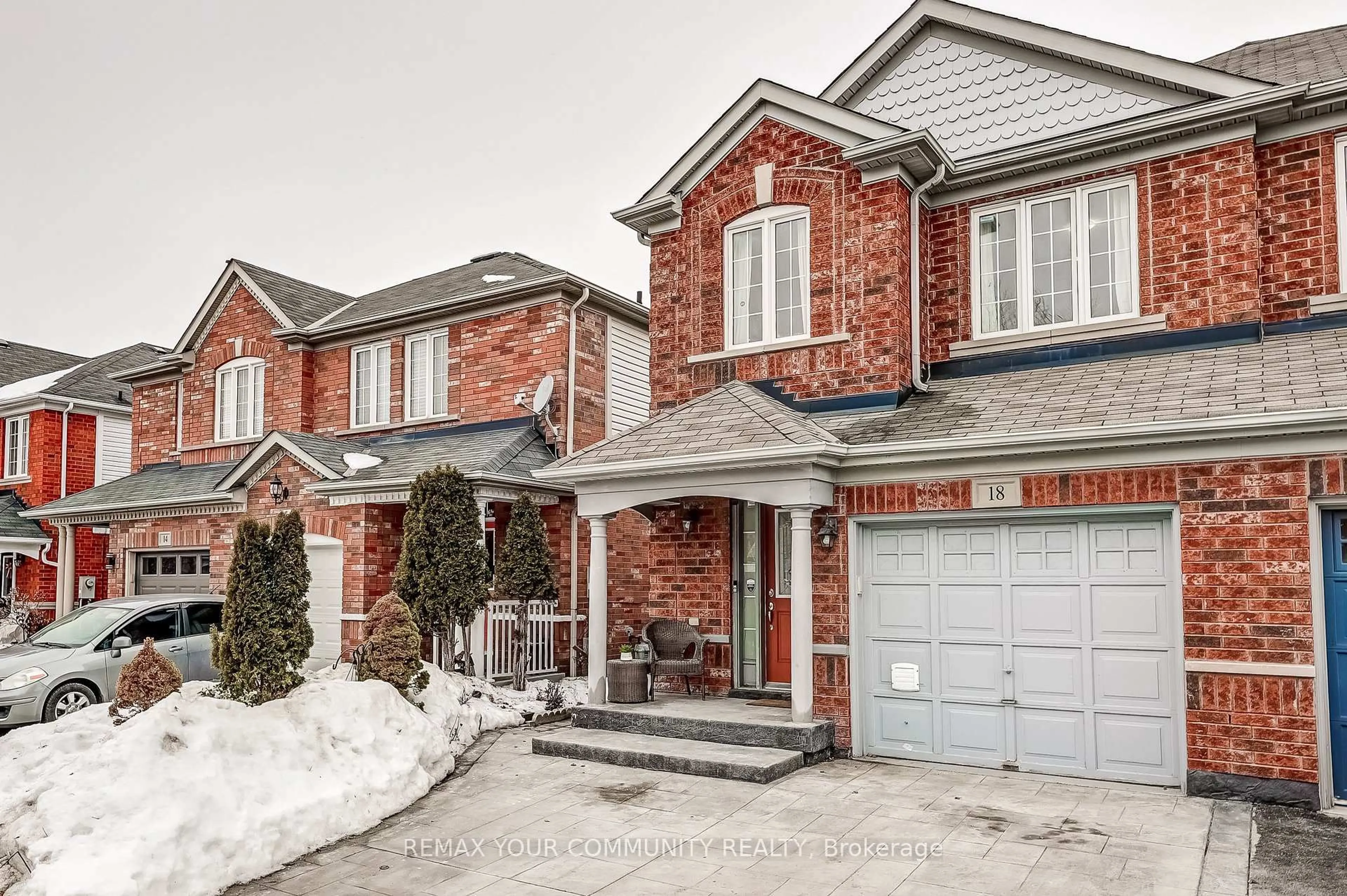 Home with brick exterior material, street for 18 Tozer Cres, Ajax Ontario L1T 4Z9