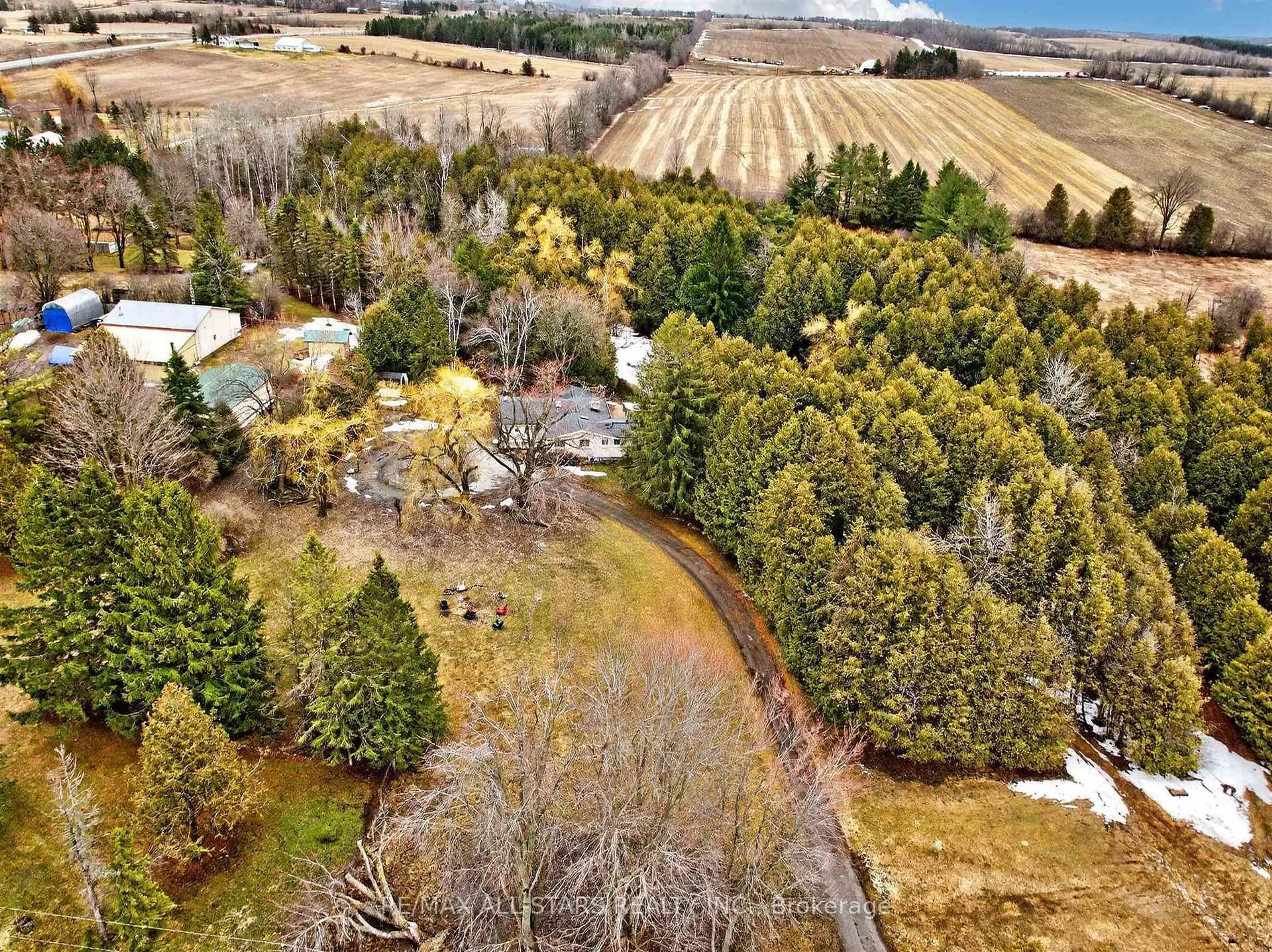 A pic from outside/outdoor area/front of a property/back of a property/a pic from drone, forest/trees view for 1130 Scugog 14 Line, Scugog Ontario L0C 1H0