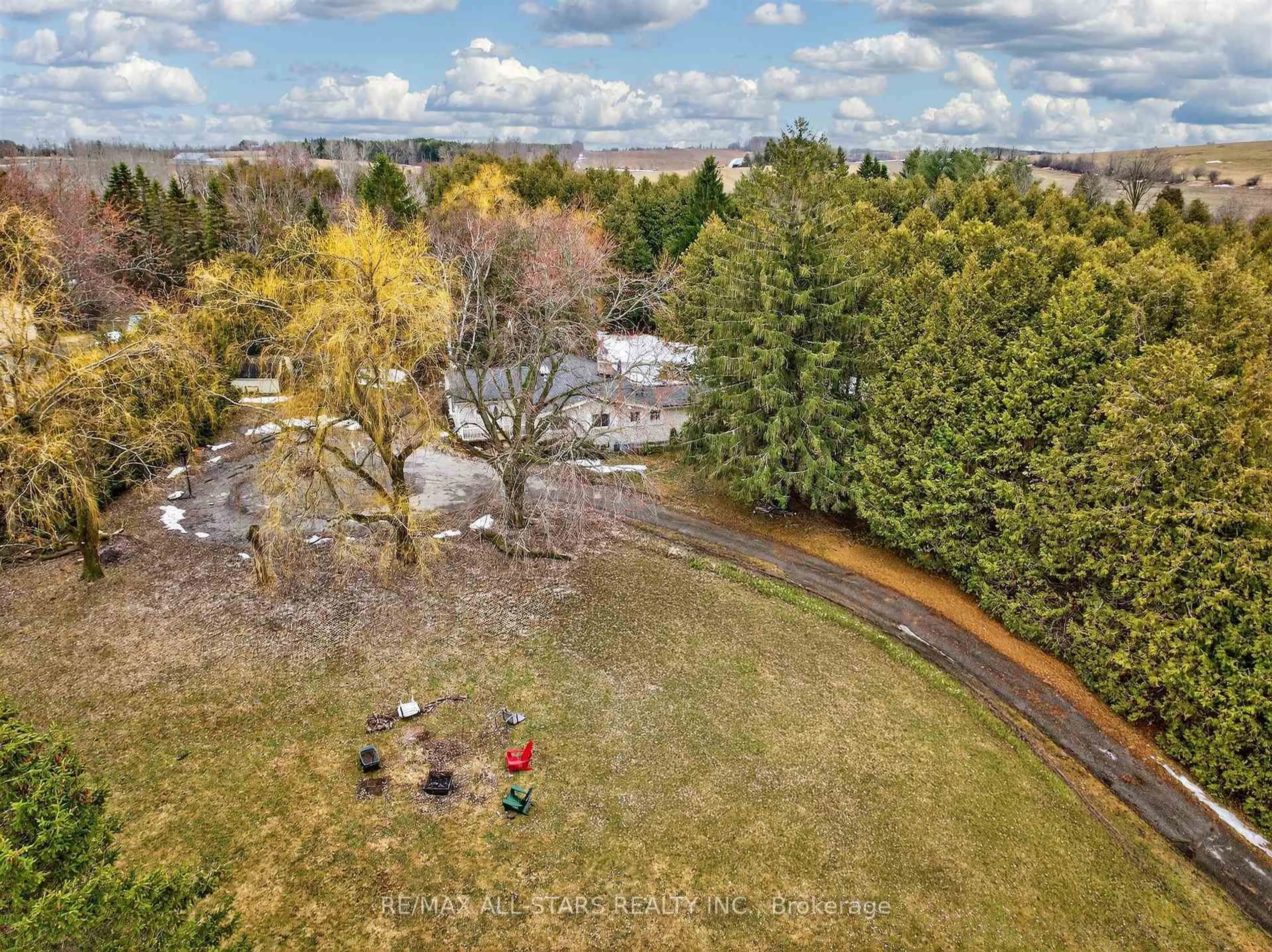 A pic from outside/outdoor area/front of a property/back of a property/a pic from drone, forest/trees view for 1130 Scugog 14 Line, Scugog Ontario L0C 1H0