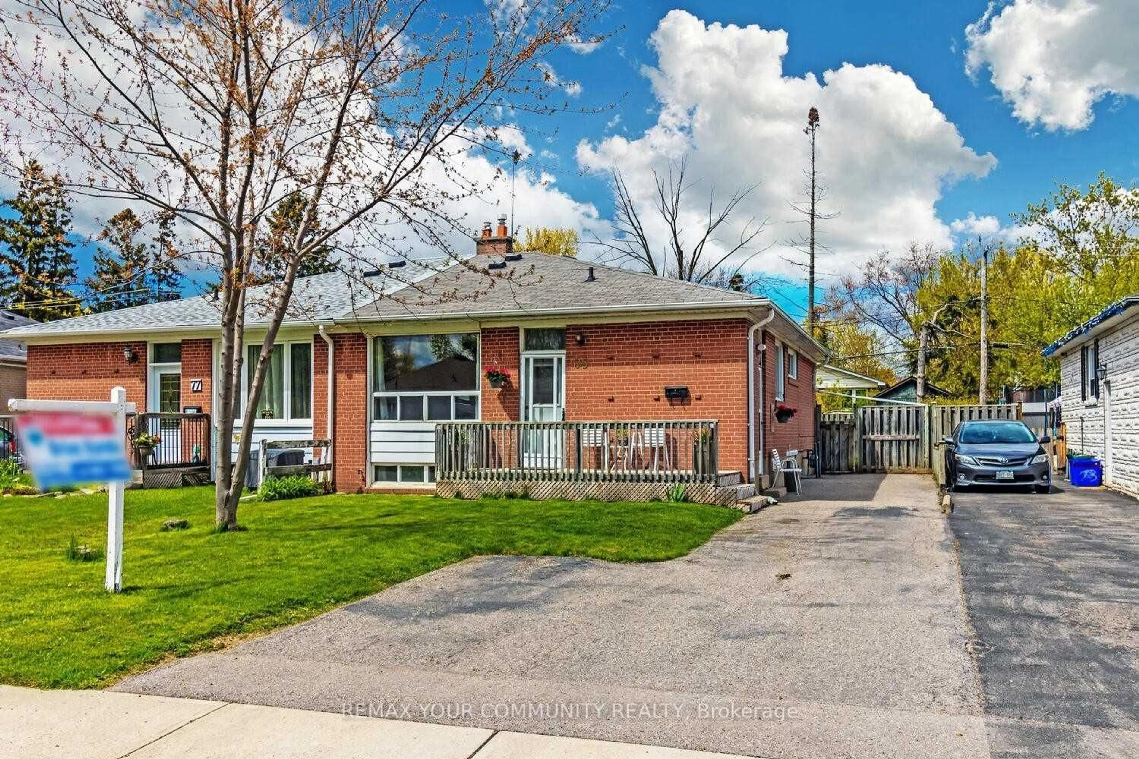 Home with brick exterior material, street for 75 Tulloch Dr, Ajax Ontario L1S 2S3