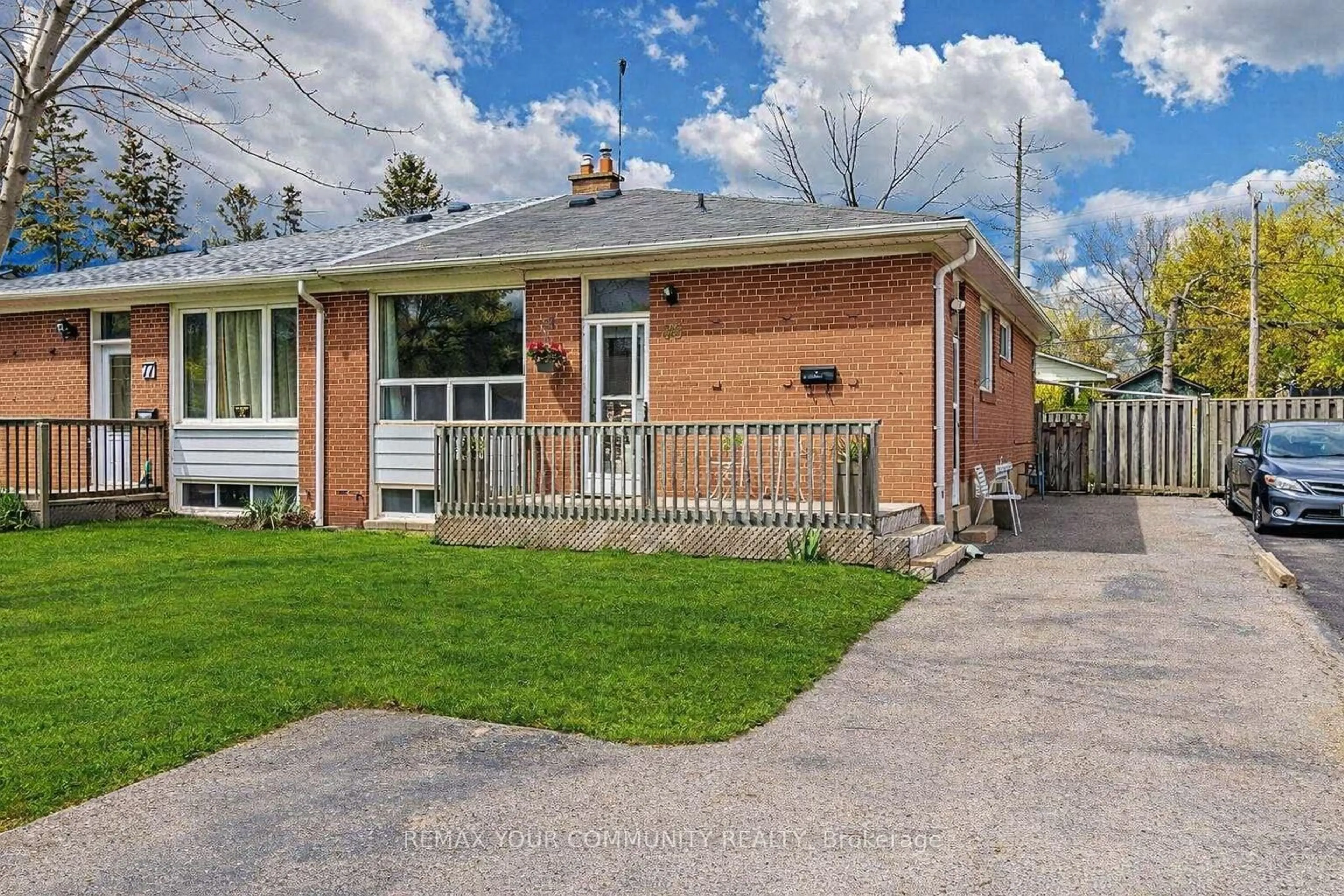 Home with brick exterior material, street for 75 Tulloch Dr, Ajax Ontario L1S 2S3