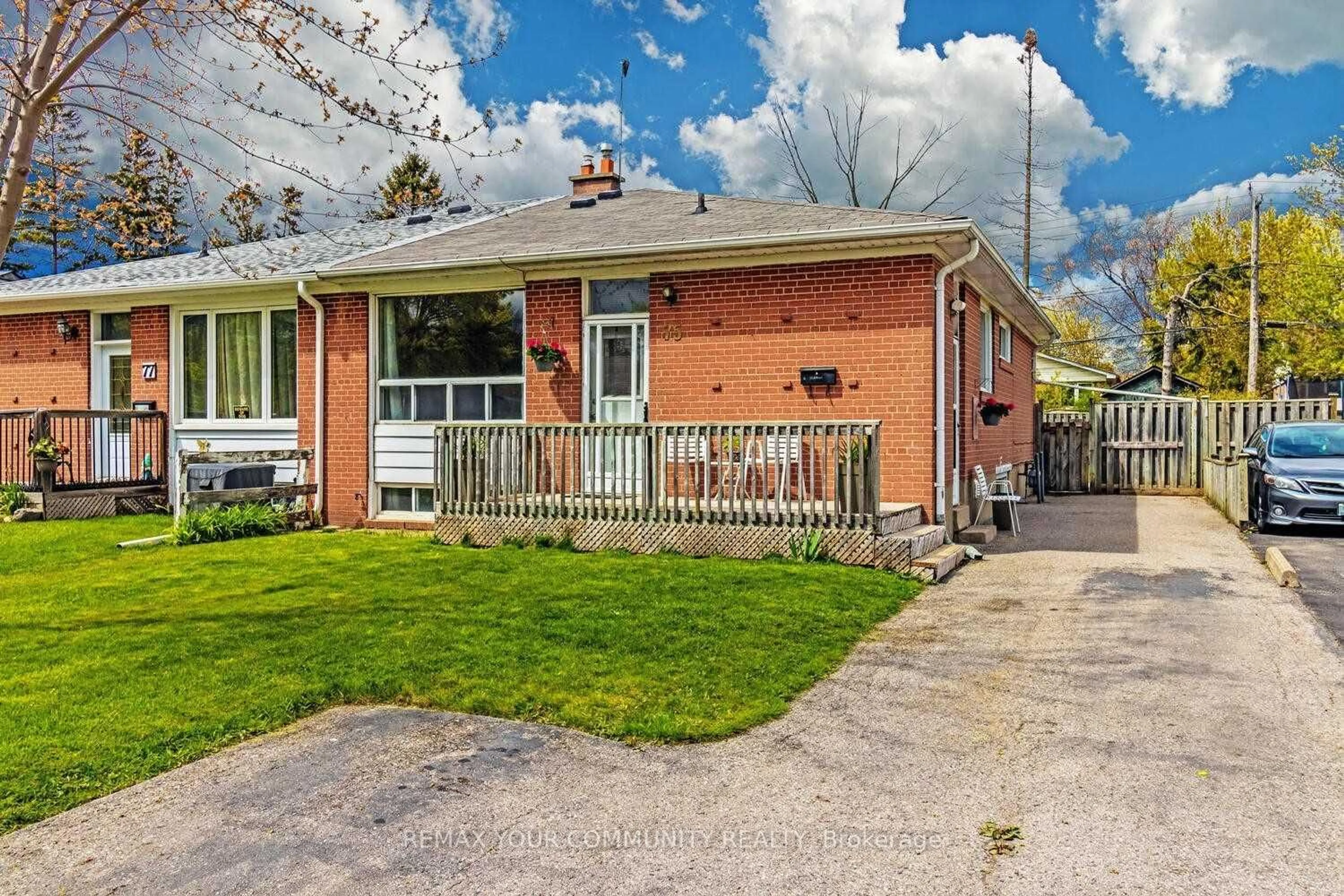 Home with brick exterior material, street for 75 Tulloch Dr, Ajax Ontario L1S 2S3