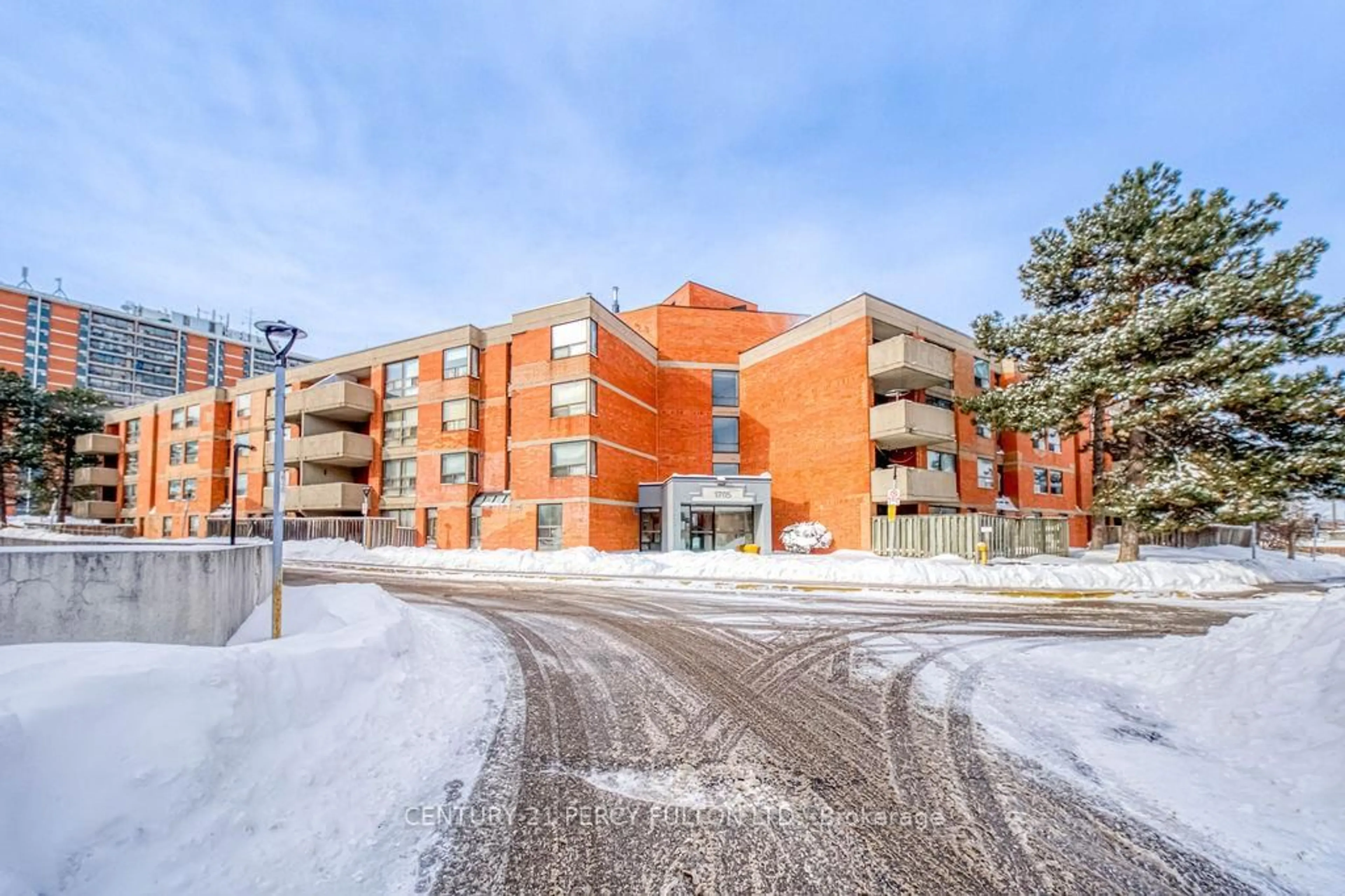 A pic from outside/outdoor area/front of a property/back of a property/a pic from drone, street for 1705 Mccowan Rd #205, Toronto Ontario M1S 4L2