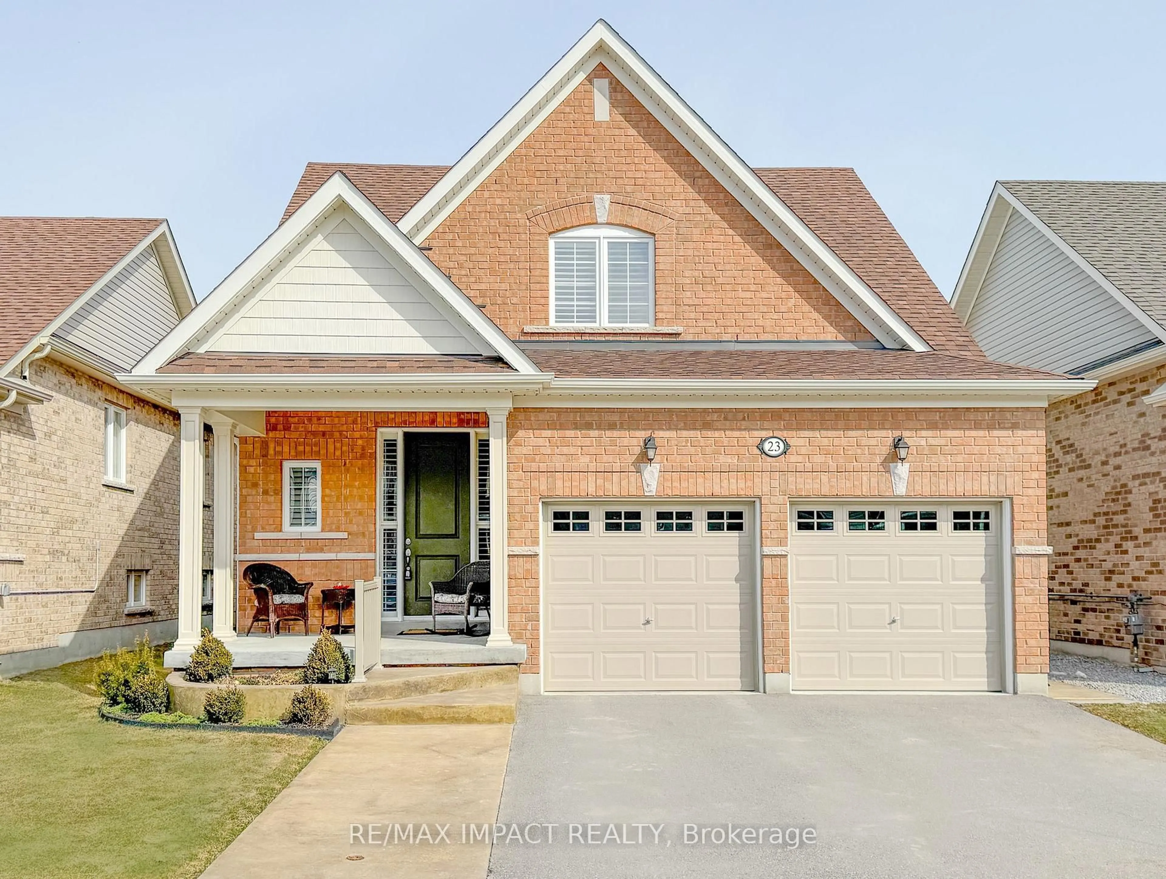 Home with brick exterior material, street for 23 Louis Way, Scugog Ontario L9L 0B1