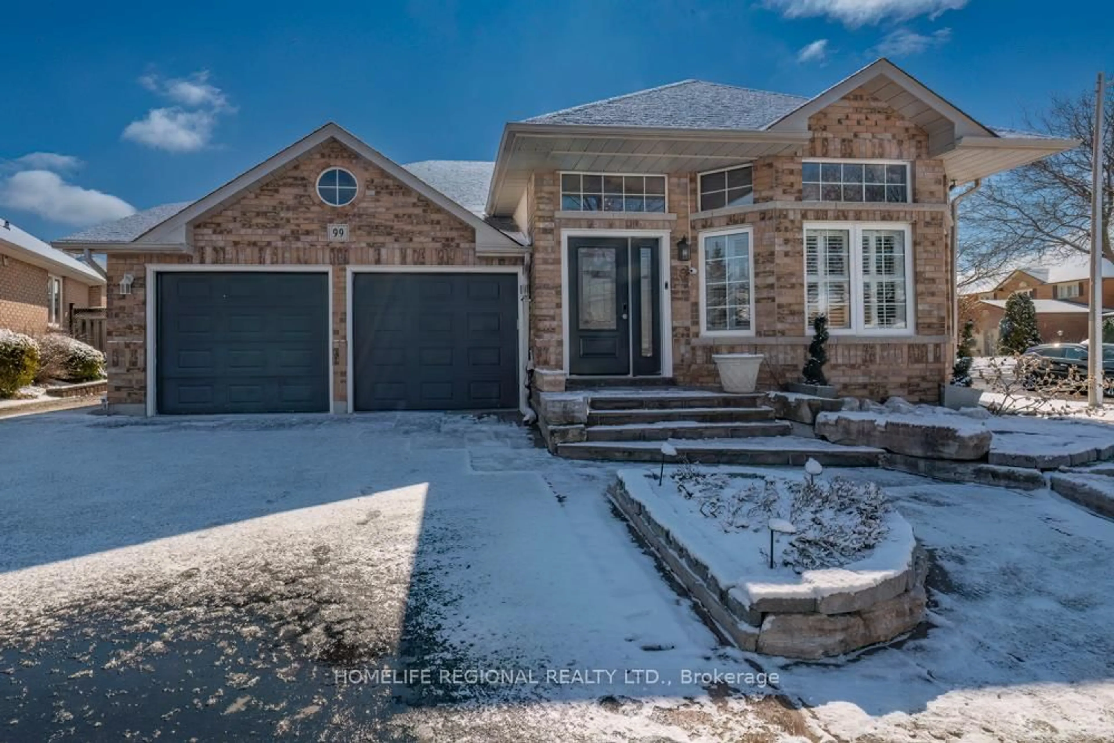 Home with brick exterior material, street for 99 Goodman Dr, Oshawa Ontario L1J 8H3