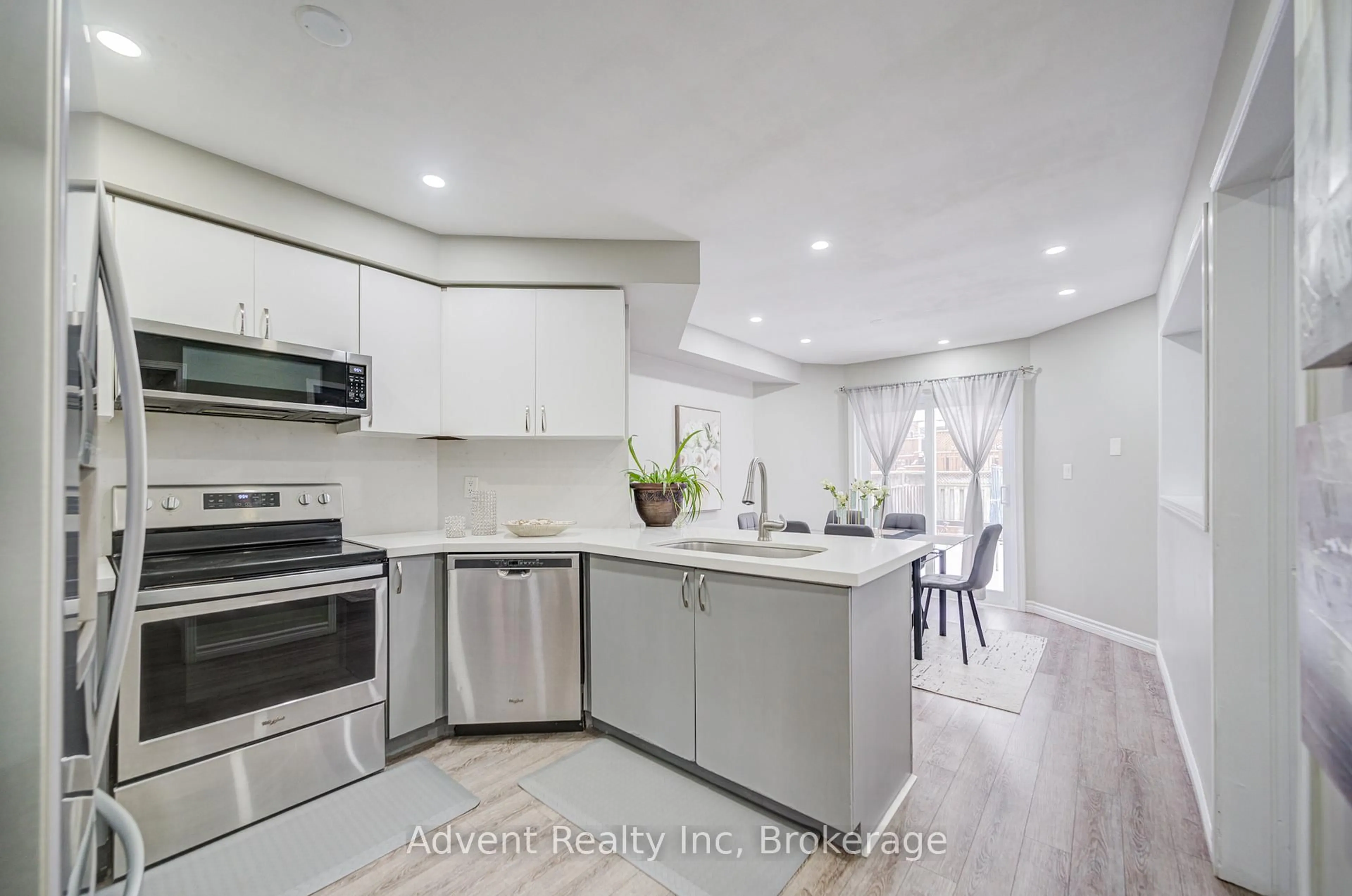 Open concept kitchen, ceramic/tile floor for 16 Hibbard Dr, Ajax Ontario L1Z 1J7