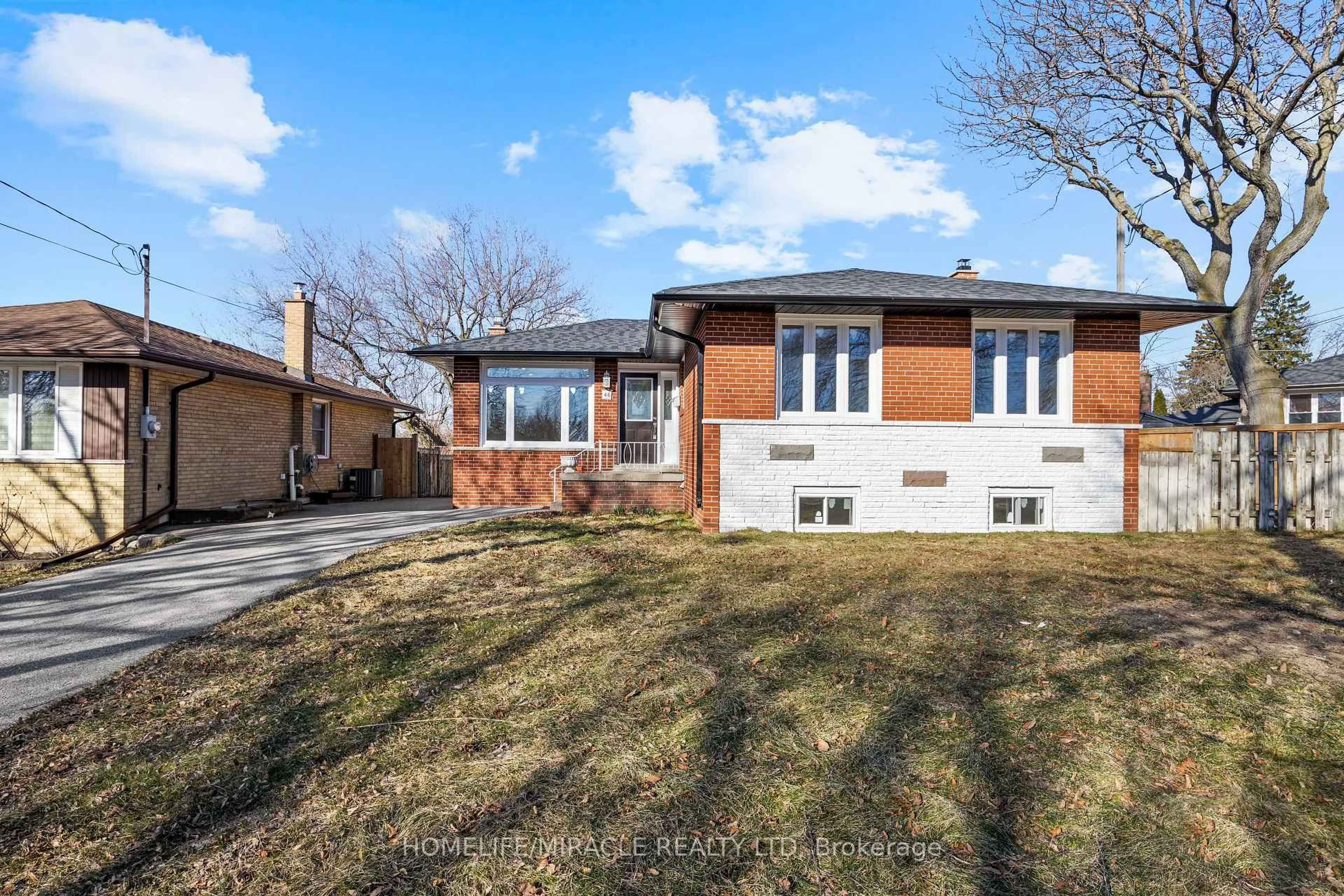 Home with brick exterior material, street for 46 Flintwick Dr, Toronto Ontario M1P 4G9