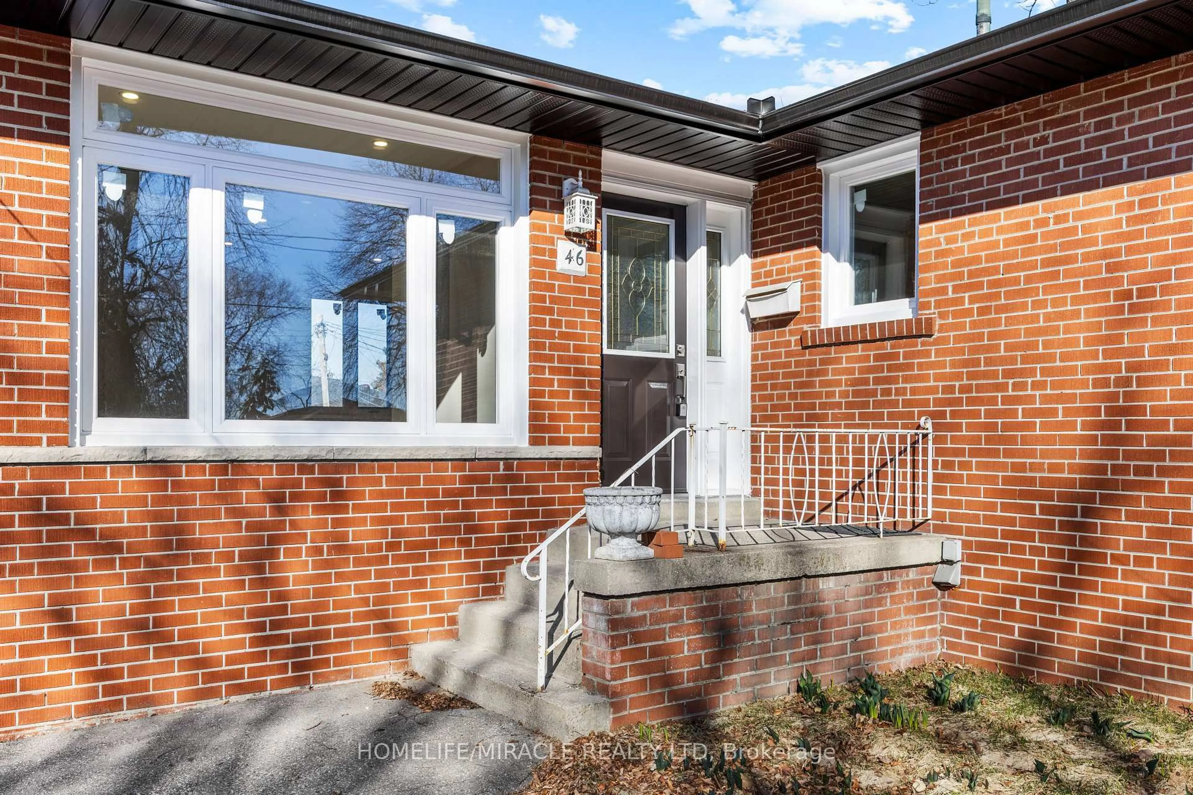 Home with brick exterior material, street for 46 Flintwick Dr, Toronto Ontario M1P 4G9