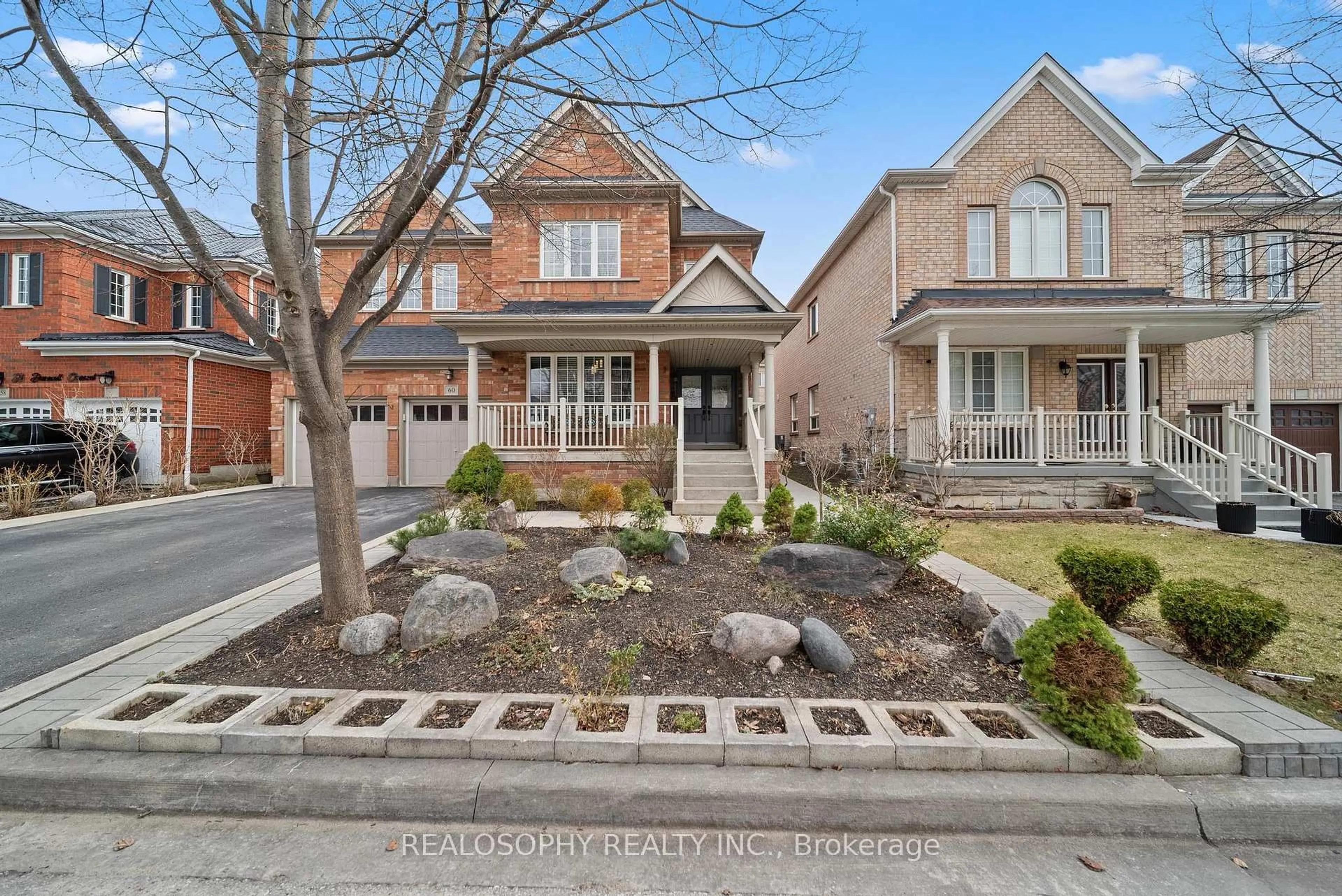 Home with brick exterior material, street for 60 Dunwell Cres, Ajax Ontario L1T 0A7