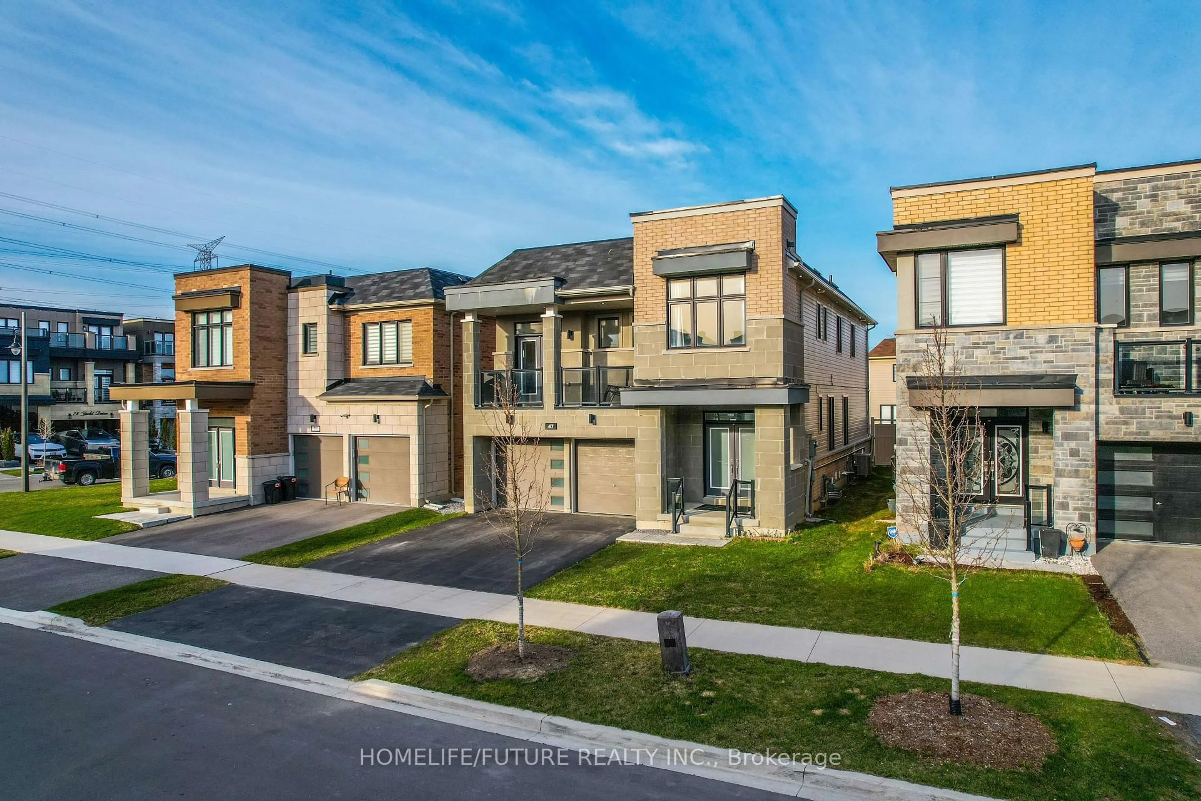 Home with brick exterior material, street for 47 Clipper Lane, Clarington Ontario L1C 4B1