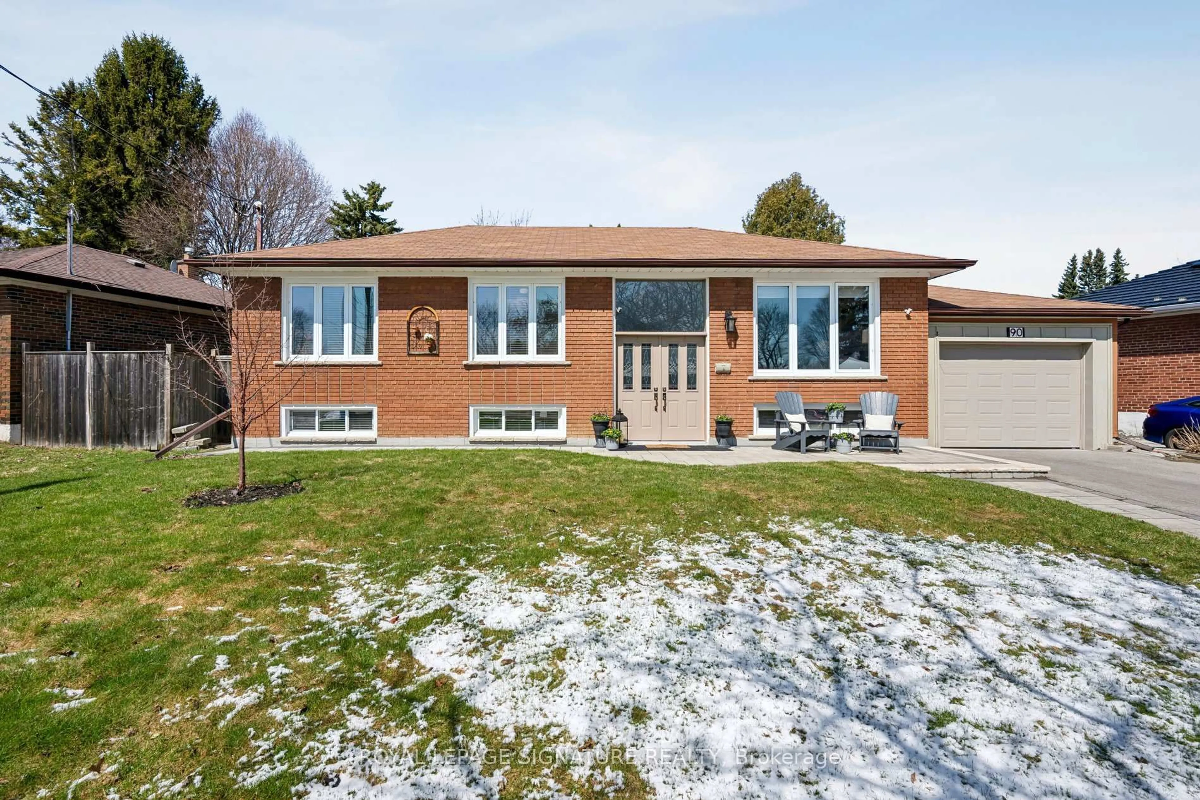 Home with brick exterior material, street for 90 Woodgarden Cres, Toronto Ontario M1E 3K2