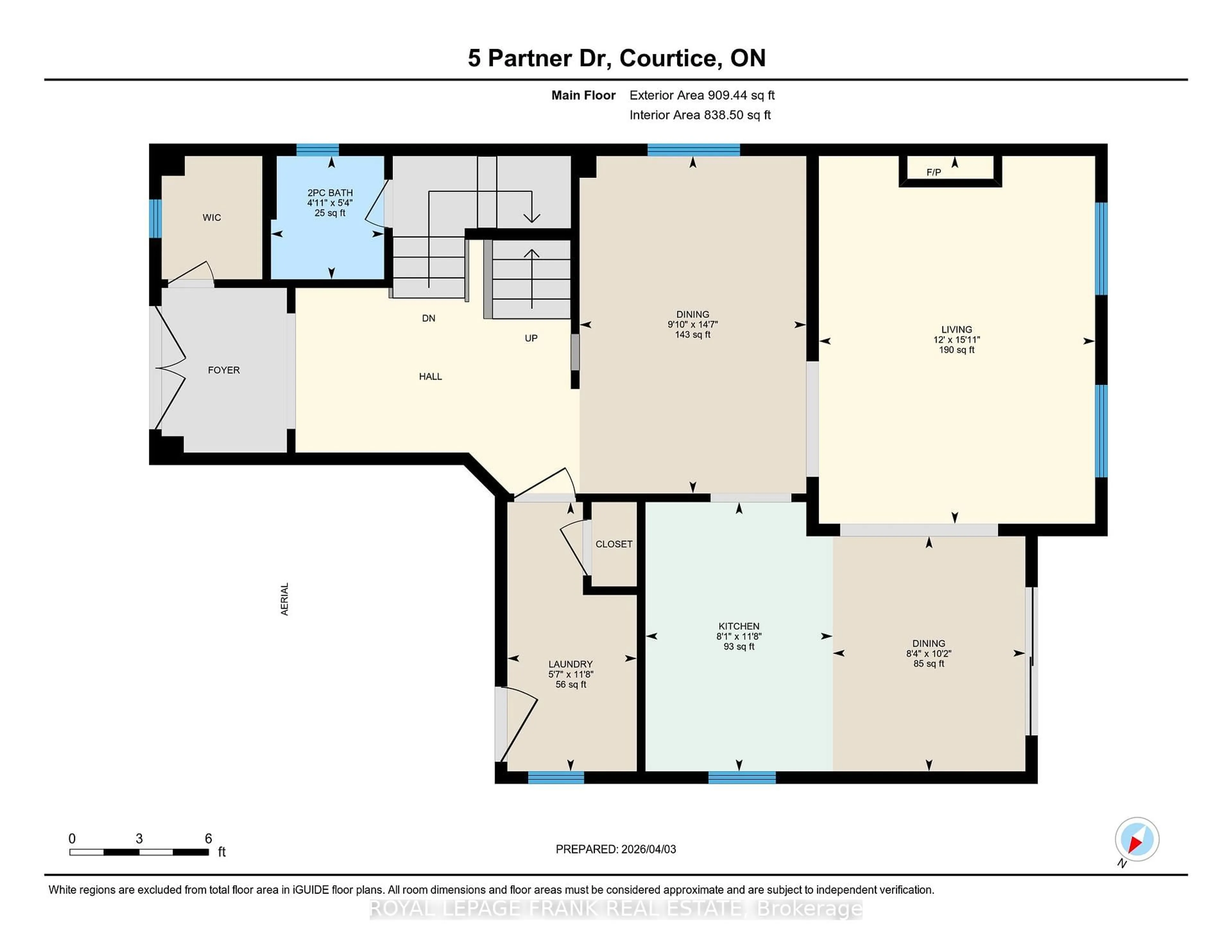 Floor plan for 5 Partner Dr, Clarington Ontario L1E 3J1