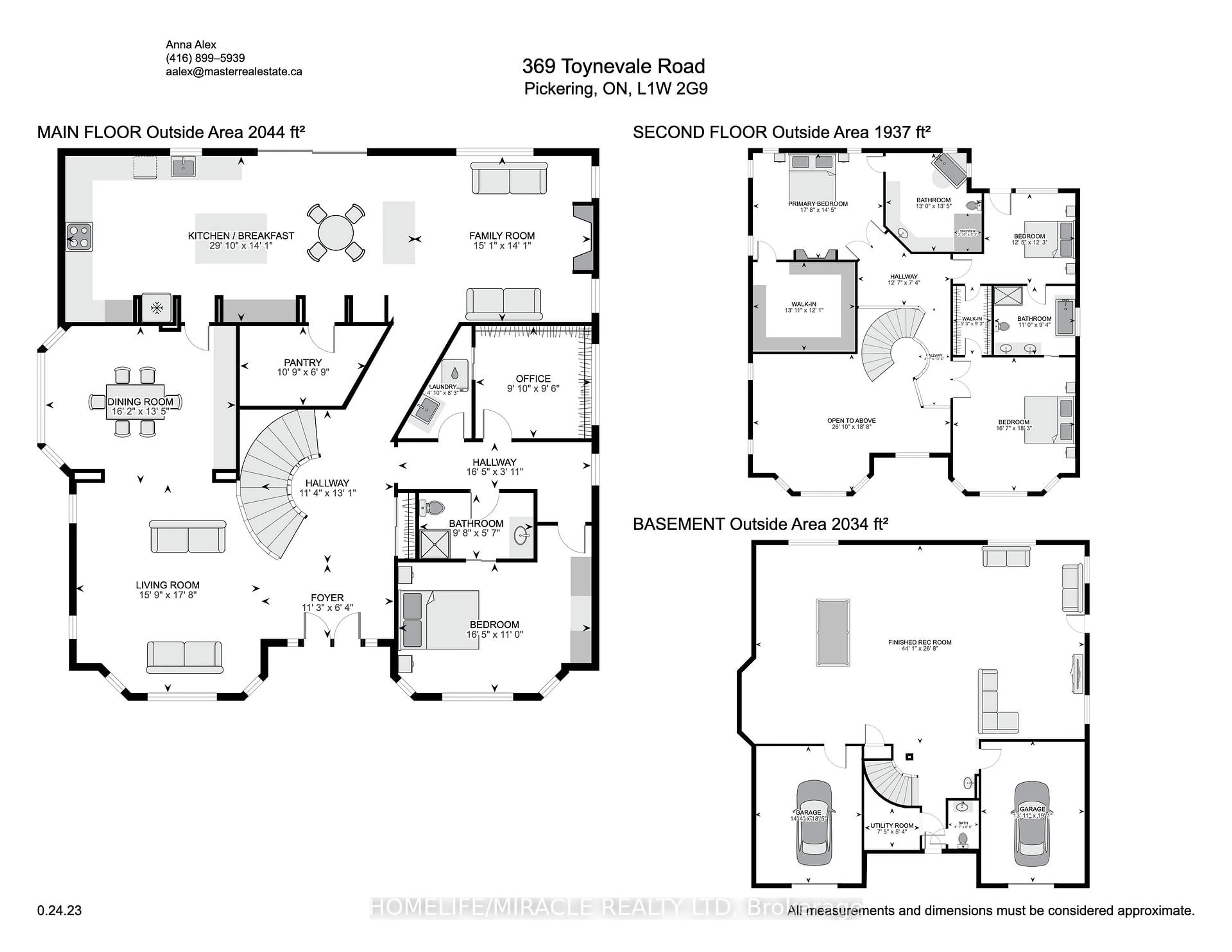 Floor plan for 369 Toyne Vale Rd, Pickering Ontario L1W 2G9