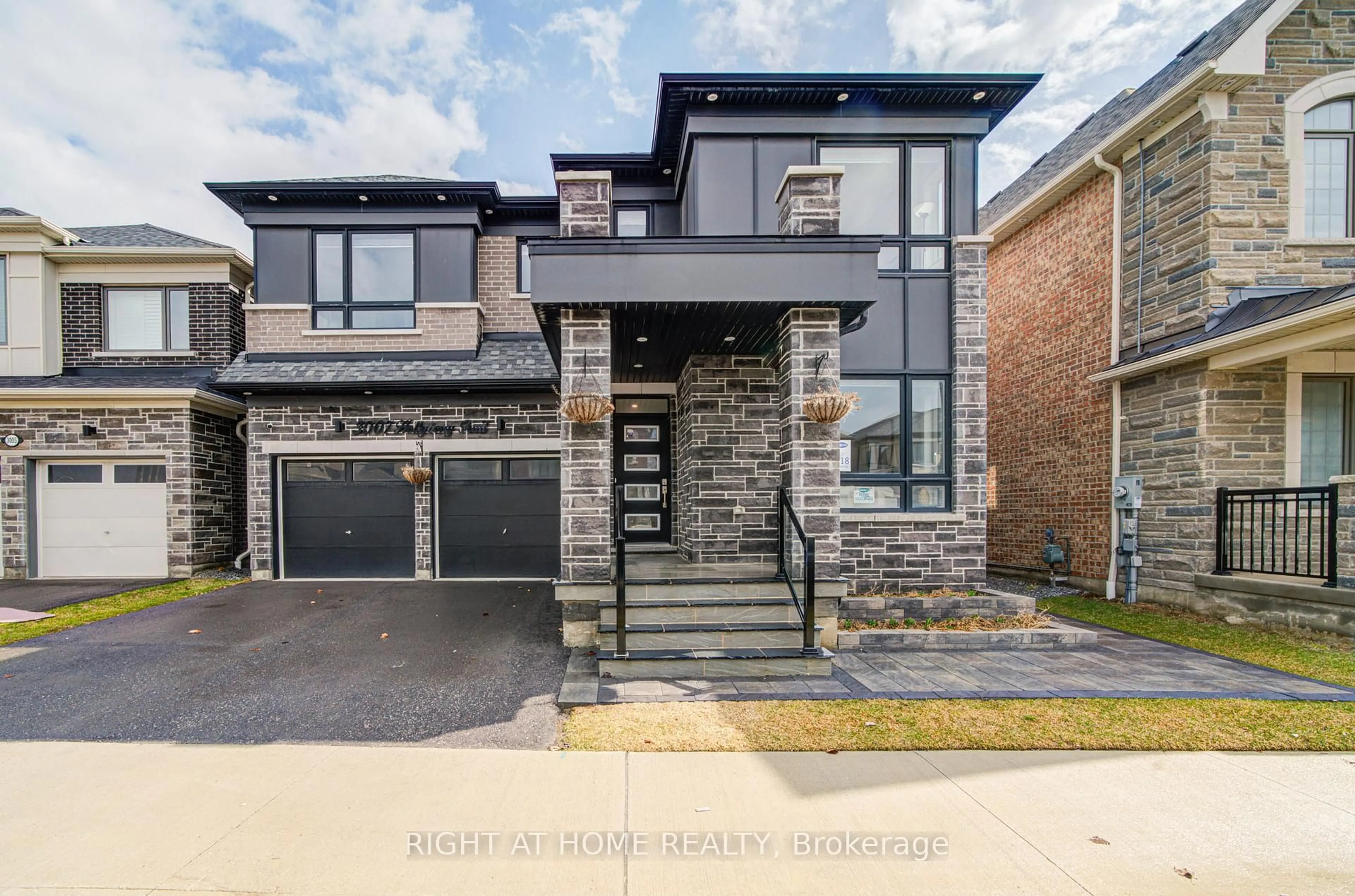 Home with brick exterior material, street for 3007 Hollyberry Tr, Pickering Ontario L1X 0N5
