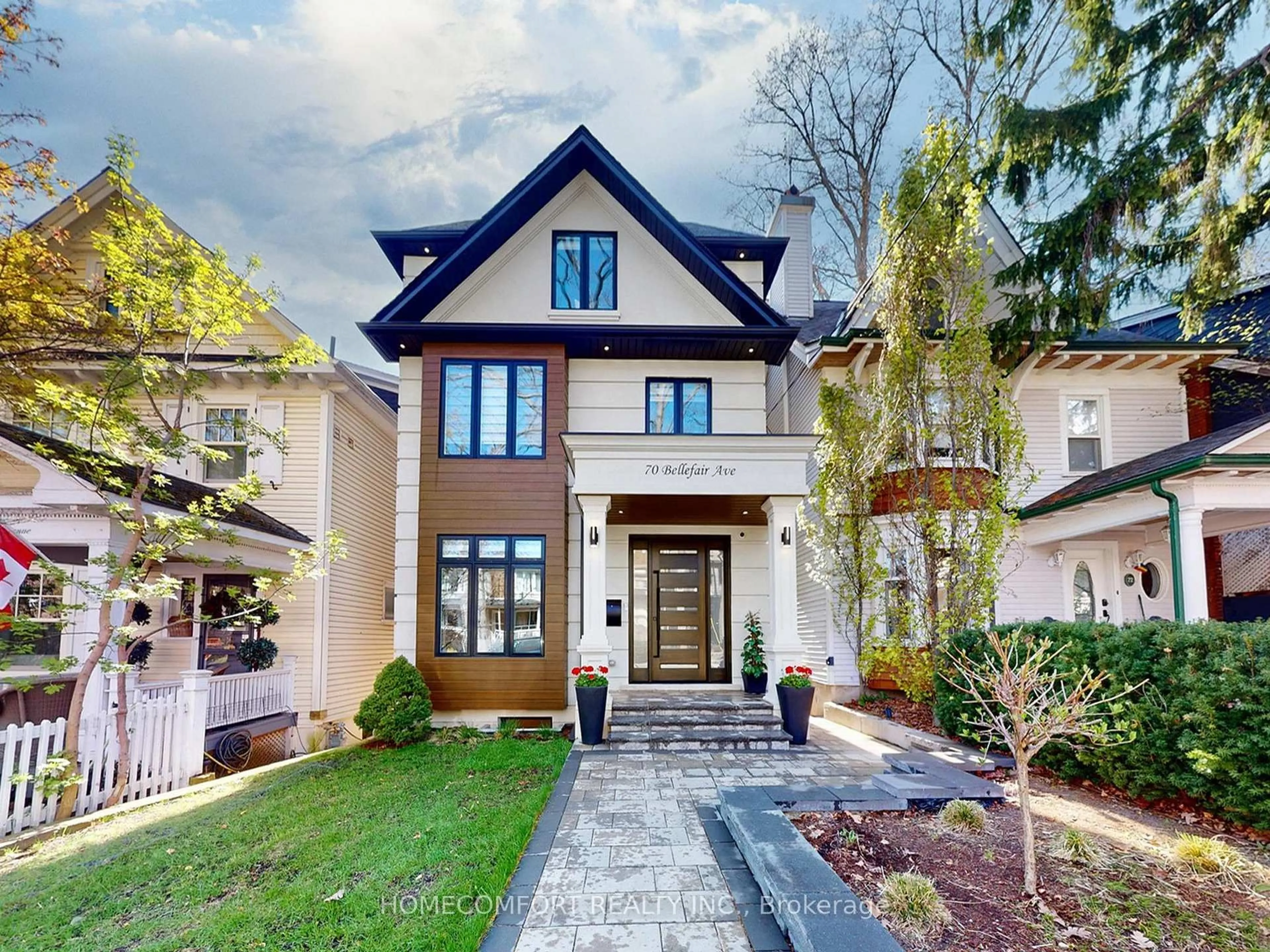 Home with brick exterior material, street for 70 Bellefair Ave, Toronto Ontario M4L 3T8