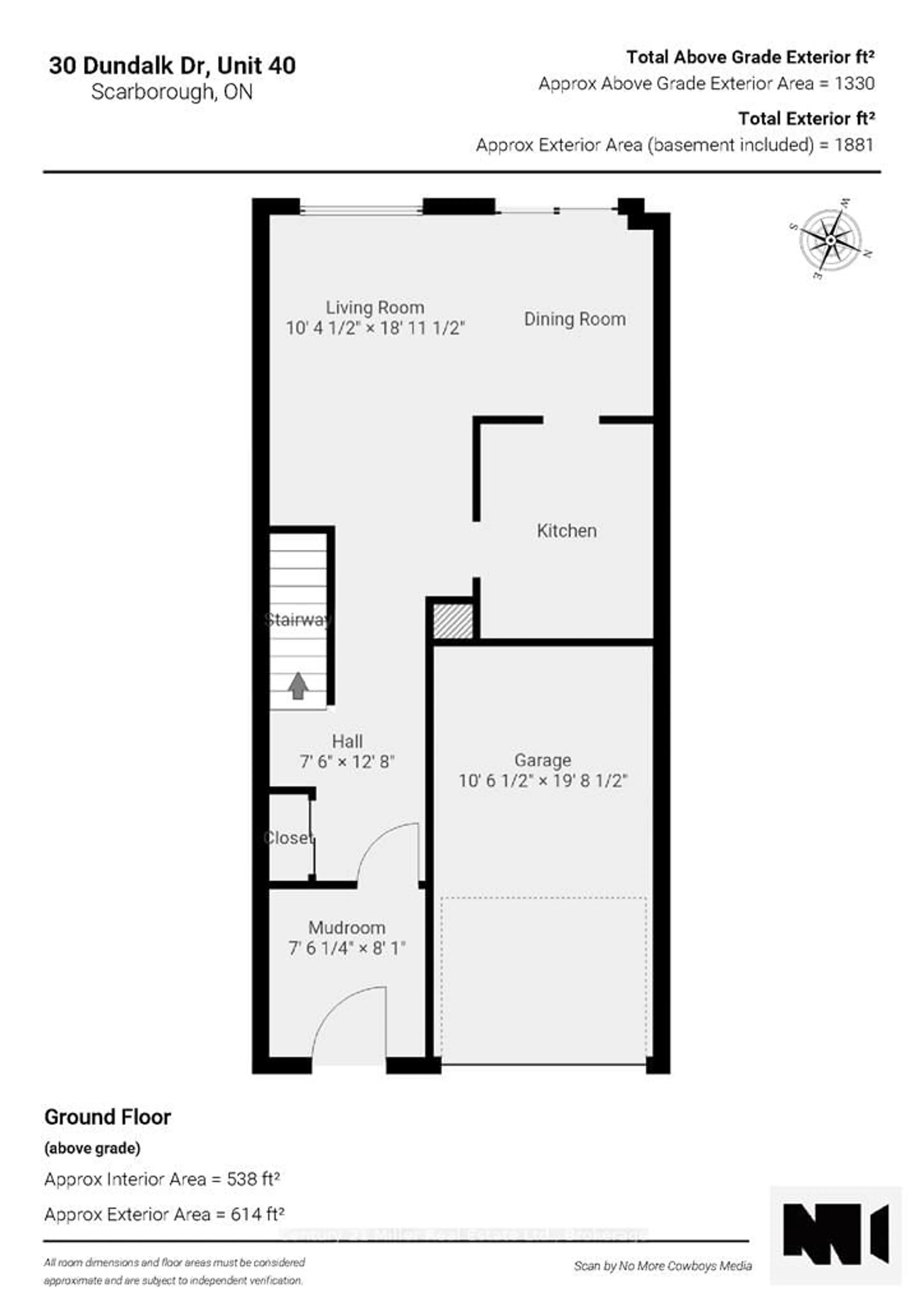 Floor plan for 30 Dundalk Dr #40, Toronto Ontario M1P 4W1
