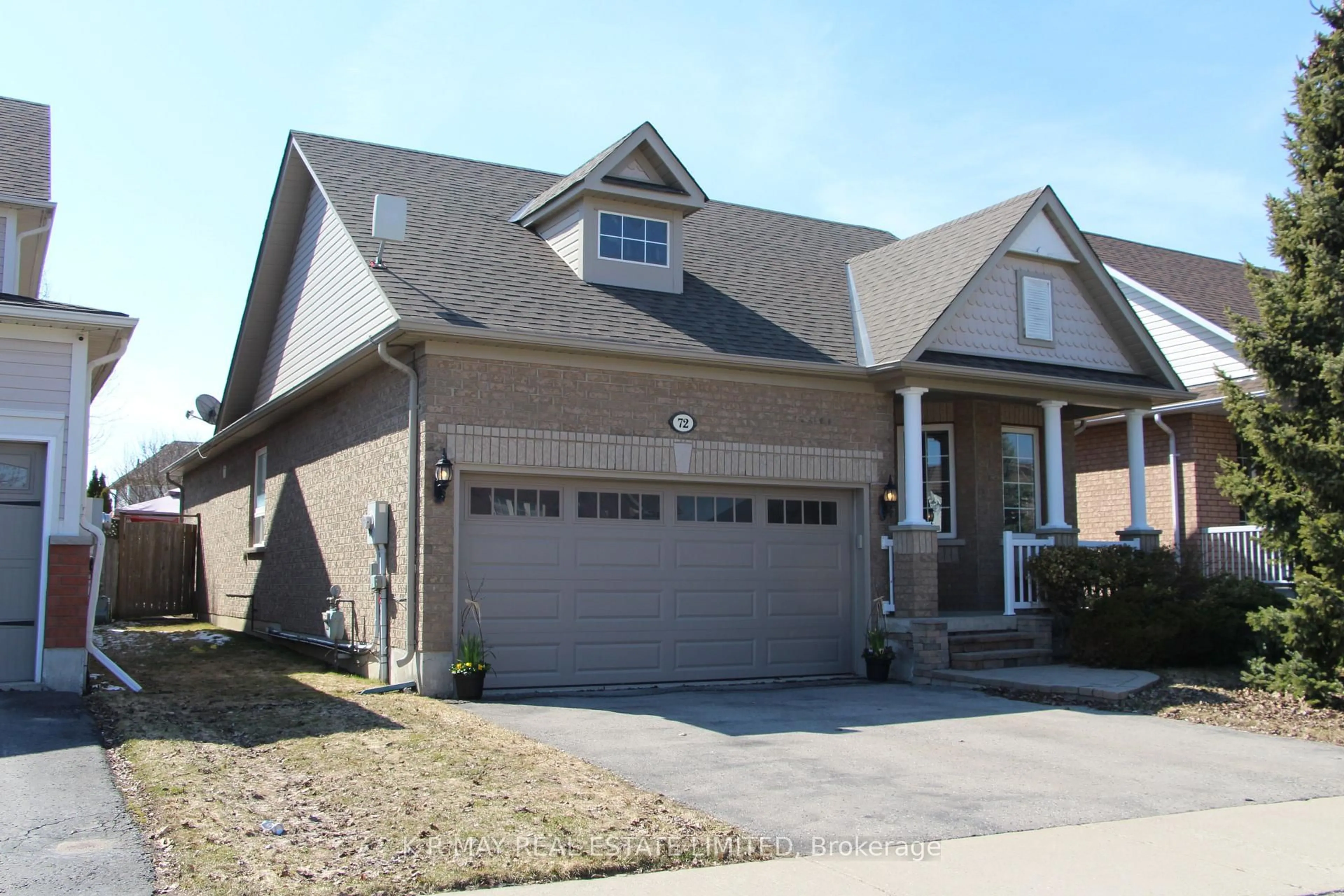 Home with brick exterior material, street for 72 Sherrington Dr, Scugog Ontario L9L 2E7